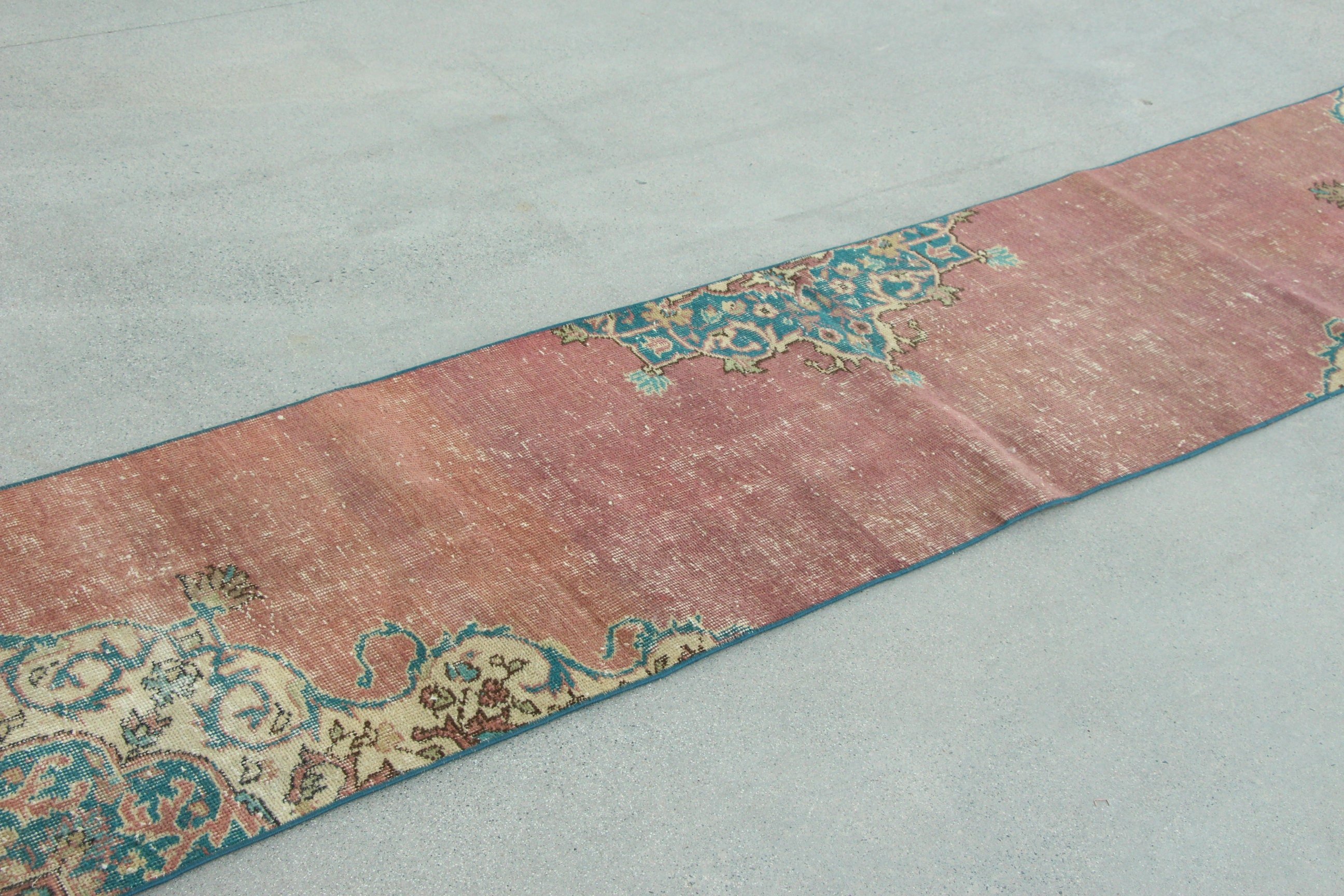 Mutfak Halıları, Türk Halıları, Uzun Yolluk Halıları, Vintage Halılar, 1.9x8.3 ft Yolluk Halıları, Yer Halıları, Mor İfade Halıları