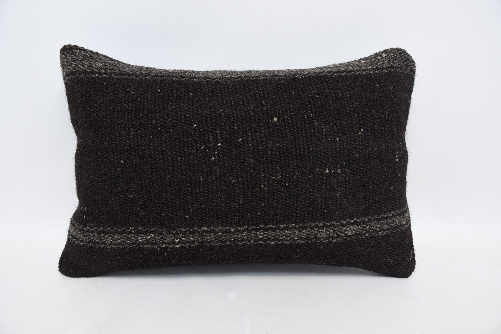 16"x24" Black Pillow Case, Vintage Kilim Throw Pillow, Pillow for Sofa, Boho Pillow Sham Cover, Accent Throw Pillow Cover