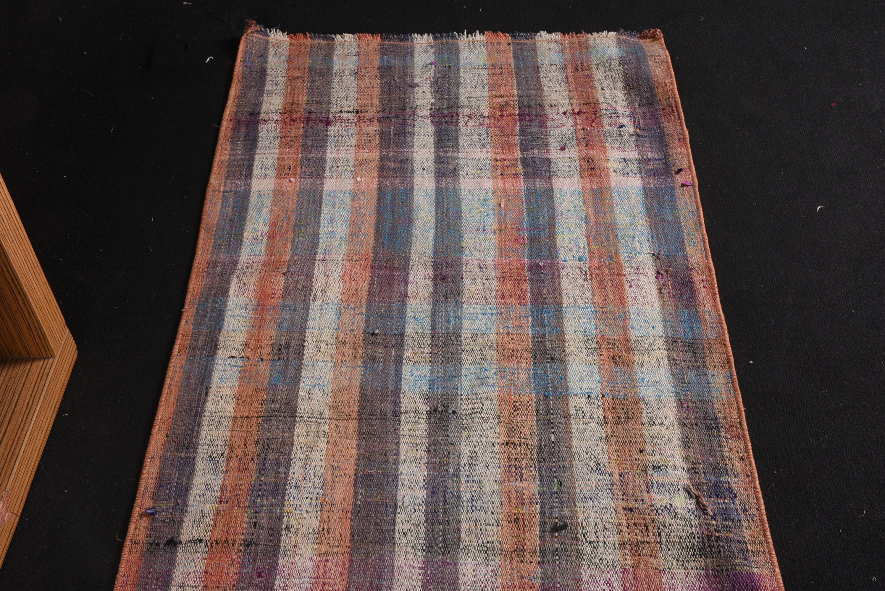 Old Rug, Kilim, Turkish Rug, Oushak Rugs, Wool Rug, Corridor Rug, Gray Antique Rug, Rugs for Corridor, Vintage Rug, 2.7x9.5 ft Runner Rug