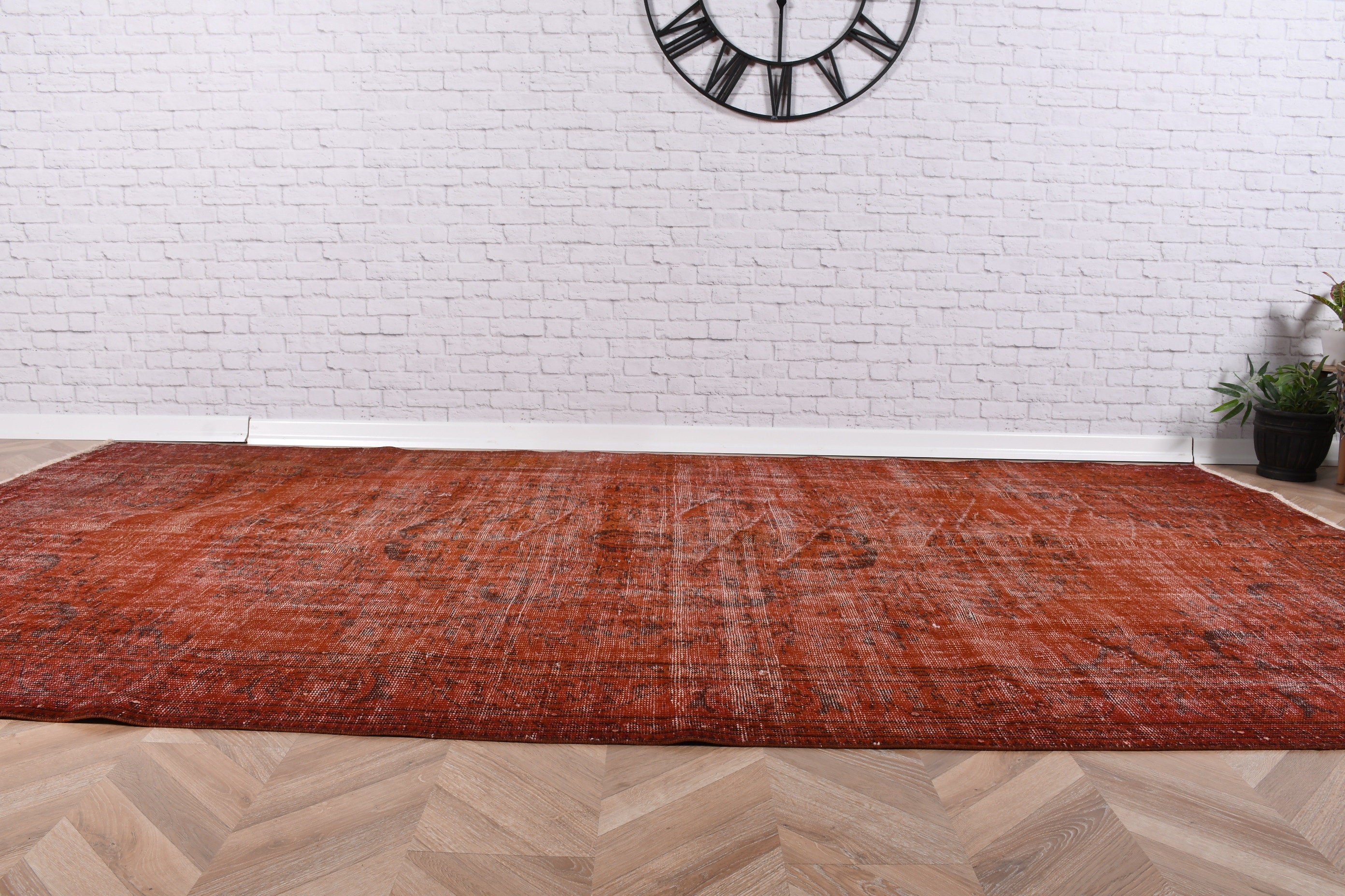 Vintage Rug, Bedroom Rugs, Turkish Rug, Orange  5.4x10.4 ft Large Rug, Living Room Rug, Statement Rugs, Ethnic Rug, Cool Rug