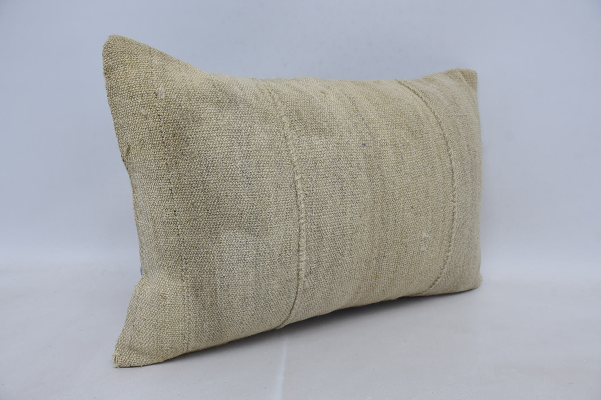 Boho Chic Cushion, Interior Designer Pillow, Boho Pillow Sham Cover, Vintage Pillow, Ethnic Pillow Case, 16"x24" Beige Pillow Cover