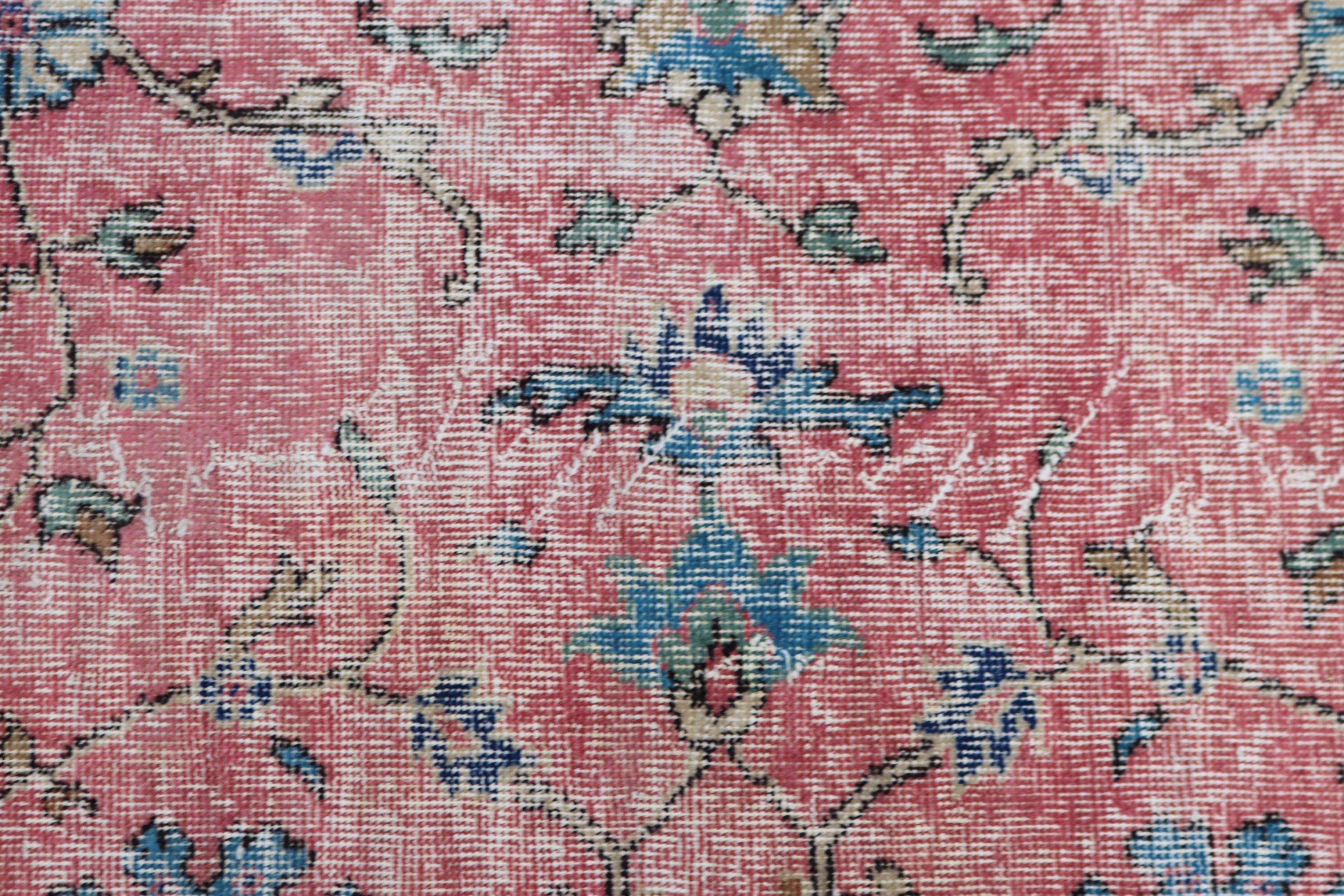 Vintage Halılar, 5x9.8 ft Büyük Halı, Türk Halısı, Salon Halıları, Pembe Anadolu Halıları, Yatak Odası Halısı, Salon Halısı, Mutfak Halısı