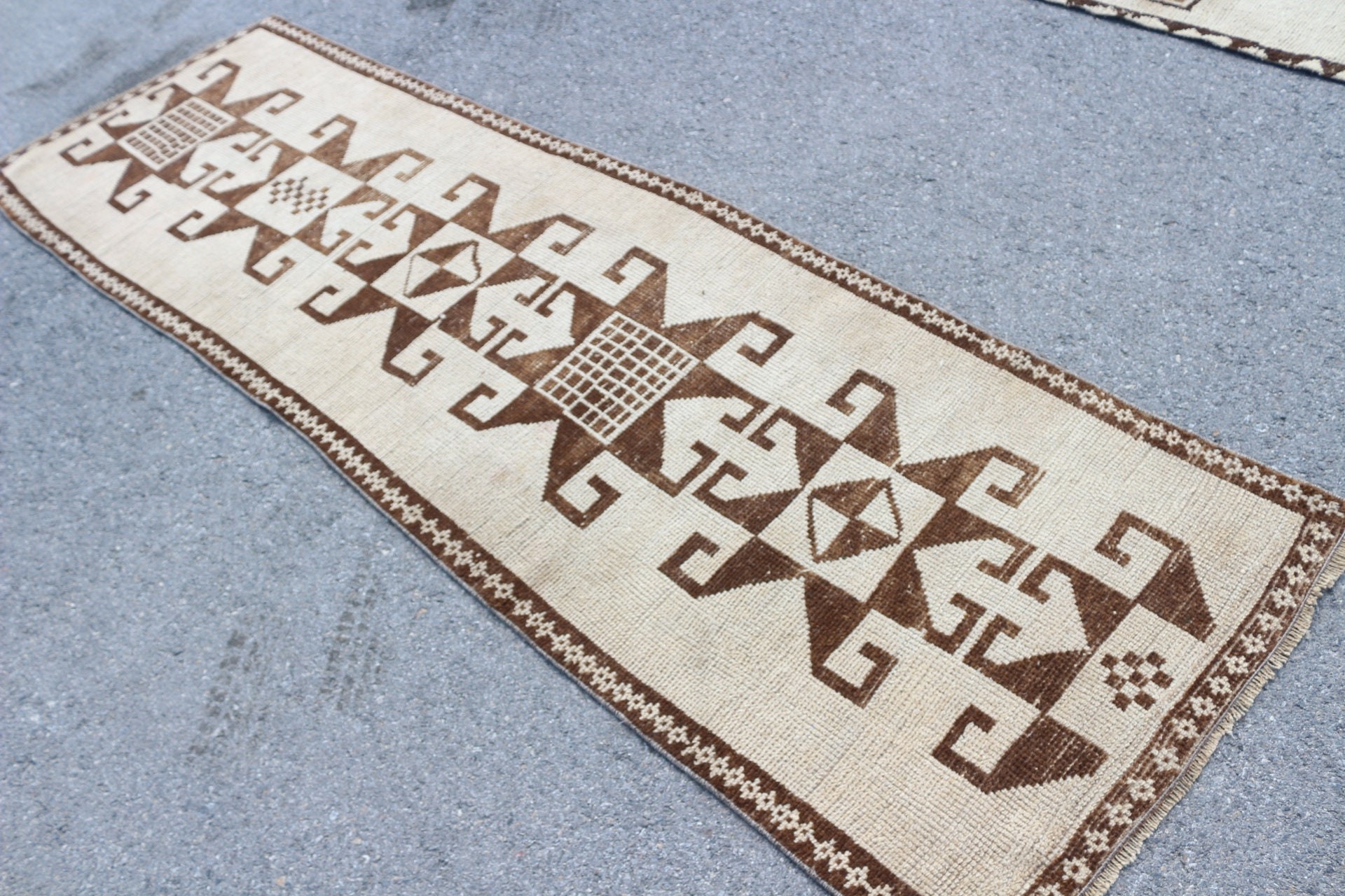 Stair Rug, Floor Rugs, Antique Rugs, Beige Floor Rug, Rugs for Corridor, 2.8x9.8 ft Runner Rugs, Vintage Rug, Kitchen Rug, Turkish Rug