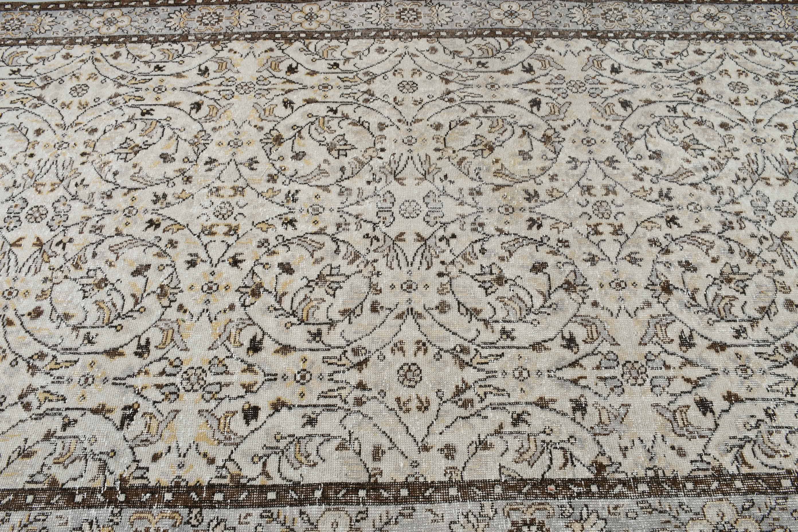 Kahverengi Oryantal Halı, Vintage Halı, Sanat Halısı, Antika Halı, Salon Halısı, 5.5x10.3 ft Büyük Halılar, Türk Halısı, Yemek Odası Halıları, Oryantal Halı