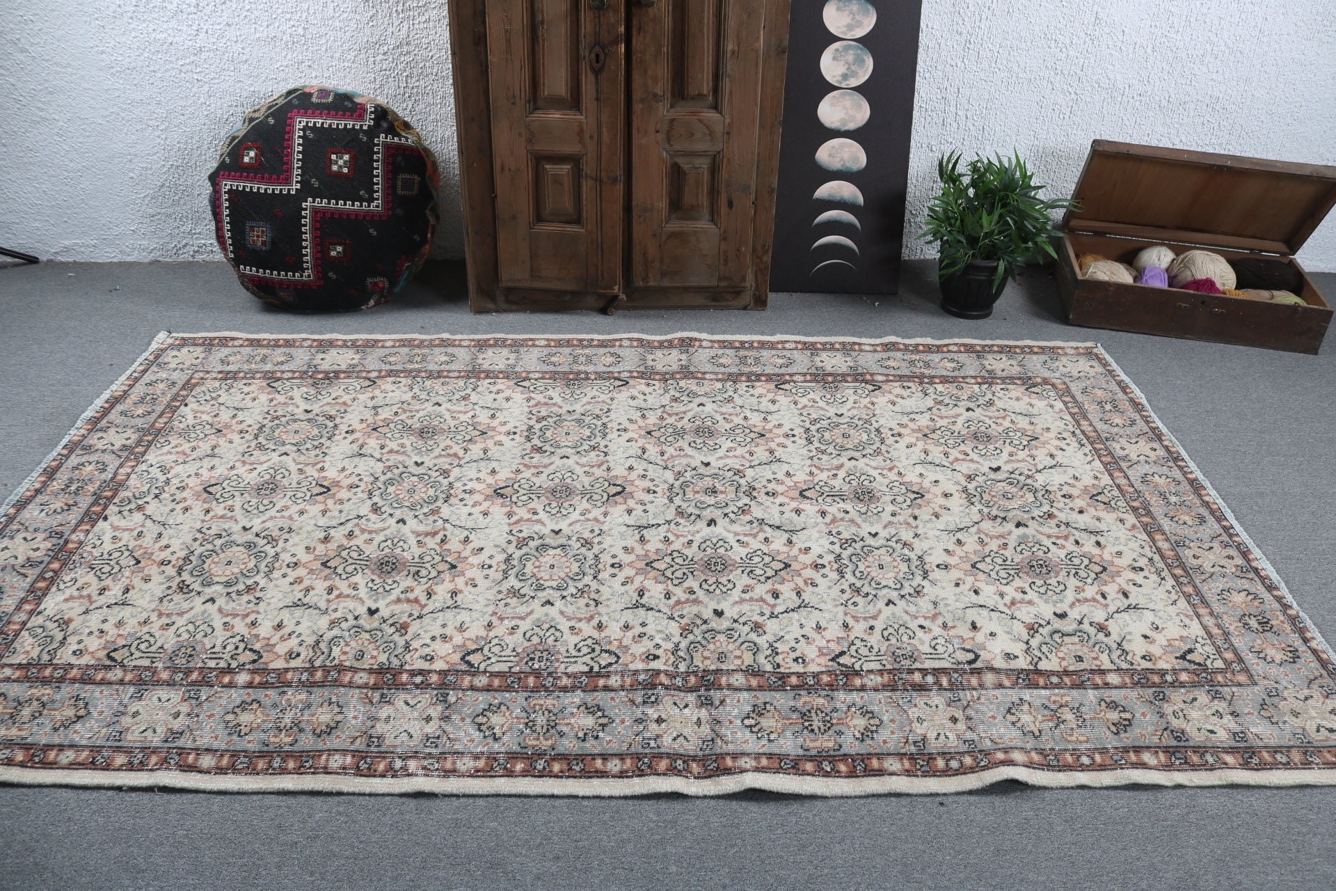 5.2x8.8 ft Large Rugs, Vintage Rugs, Bedroom Rugs, Large Boho Rug, Beige Kitchen Rug, Oriental Rugs, Handwoven Rugs, Aztec Rug, Turkish Rug