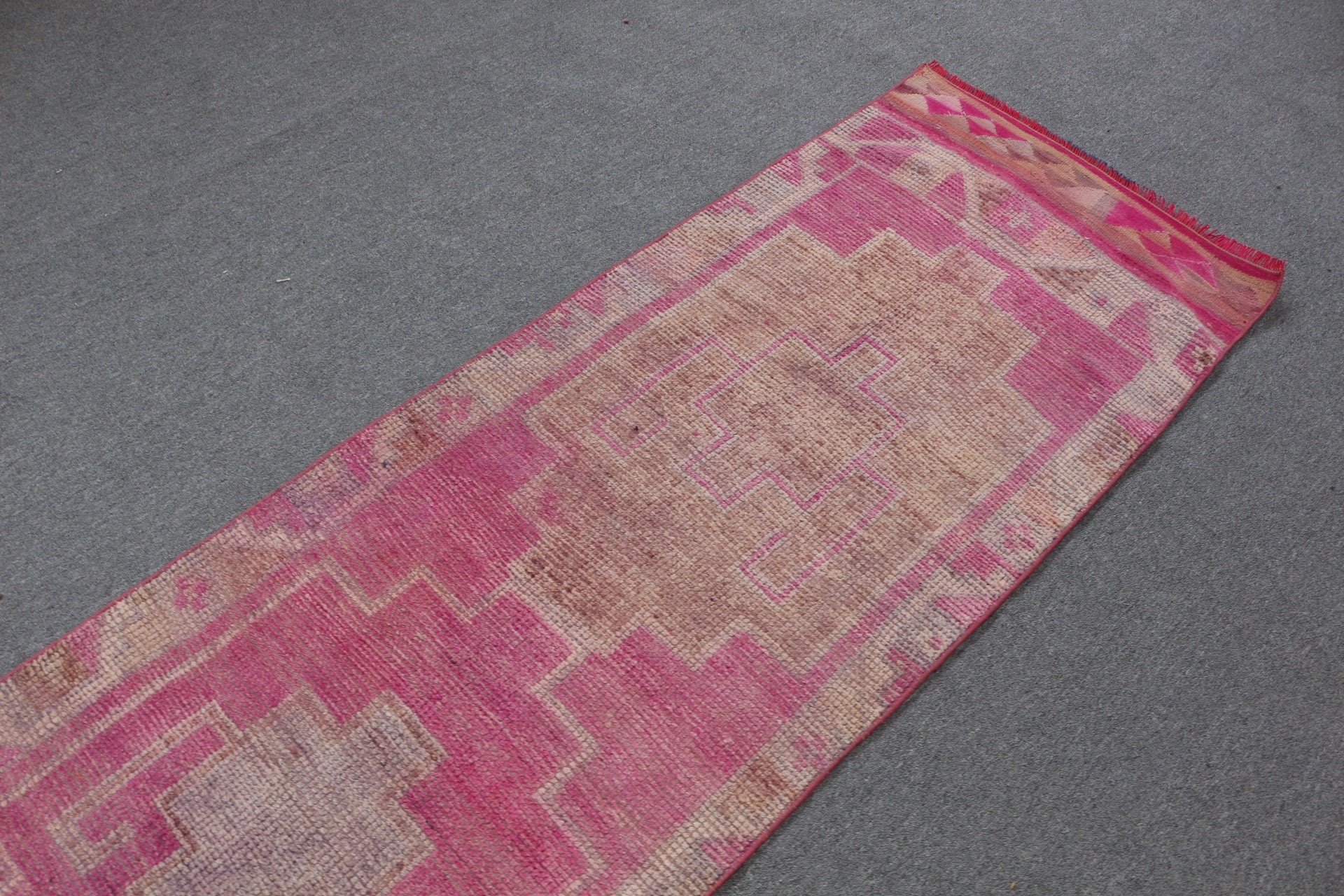 2.5x10.2 ft Runner Rug, Vintage Rugs, Antique Rugs, Purple Cool Rug, Hand Woven Rug, Turkish Rug, Kitchen Rug, Hallway Rug