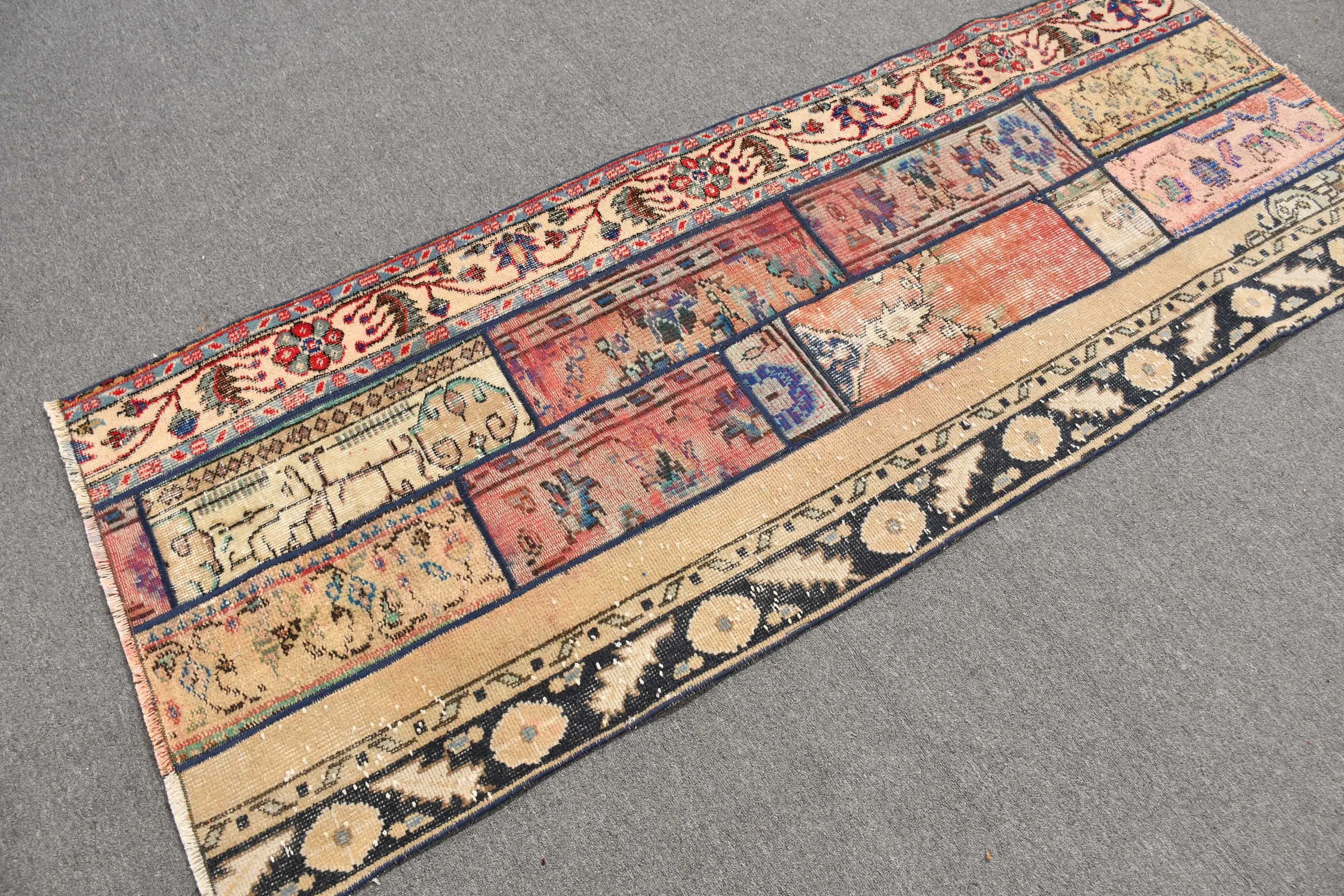 Oushak Rug, Rugs for Hallway, Red Home Decor Rugs, Vintage Rug, Stair Rugs, Anatolian Rug, 2.7x7 ft Runner Rugs, Hallway Rug, Turkish Rug