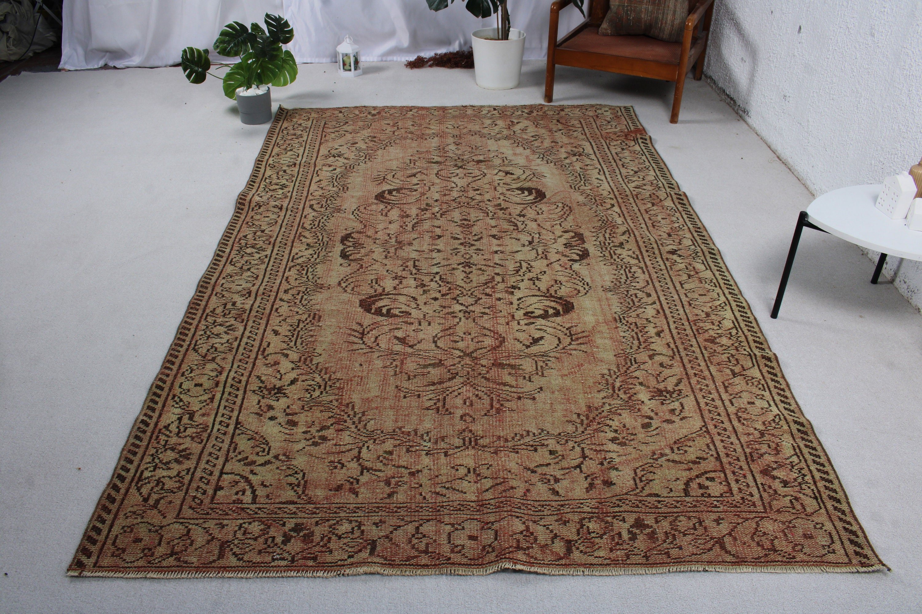 Bej Oryantal Halı, Kabile Halısı, Büyük Boho Halıları, Yer Halıları, 5,5x8,8 ft Büyük Halılar, Modern Halı, Türk Halısı, Oturma Odası Halısı, Vintage Halı