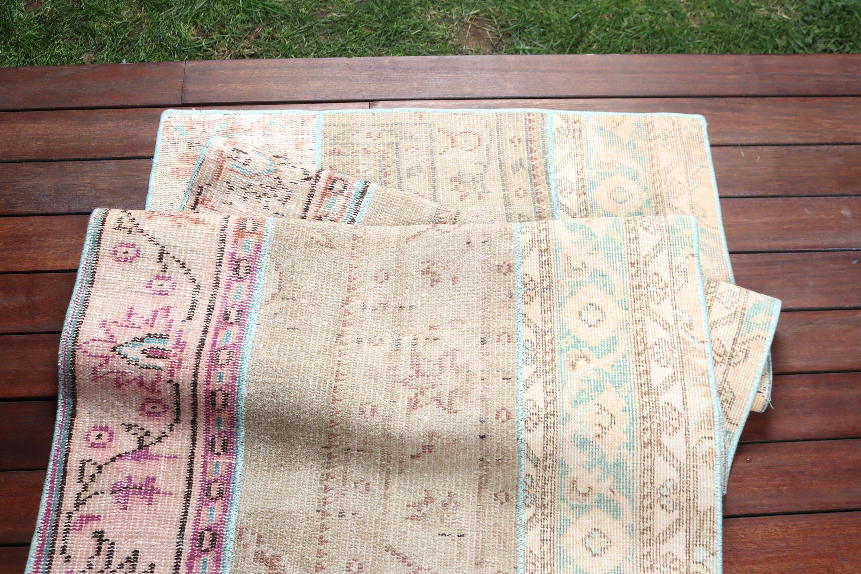 Oryantal Halı, Kahverengi Boho Halı, Koridor Halıları, Türk Halıları, Geometrik Halı, 2,7x8,6 ft Koşucu Halısı, Vintage Halılar, Merdiven Halıları, Koridor Halısı