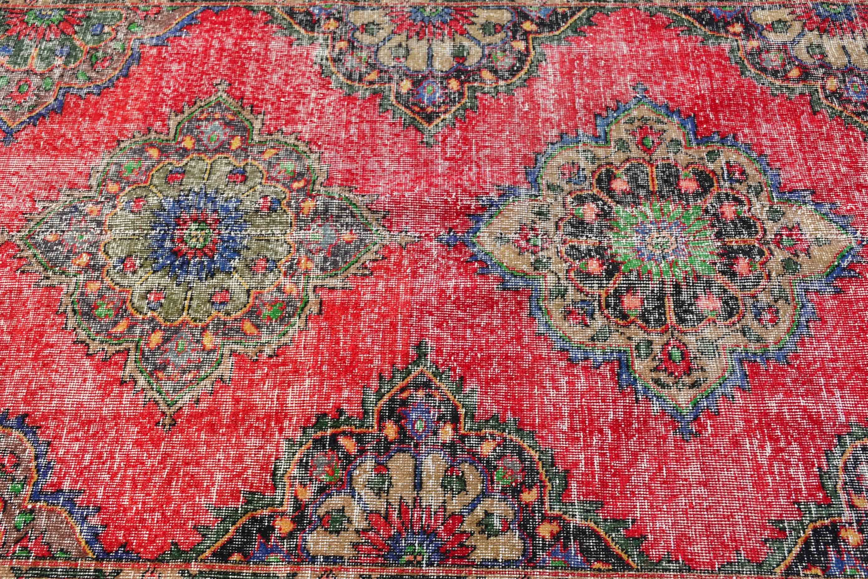 Mutfak Halısı, Antika Halılar, Merdiven Halıları, 4.7x12.9 ft Yolluk Halıları, Oryantal Halılar, Türk Halıları, Kırmızı Antika Halı, Vintage Halılar, Merdiven Halıları