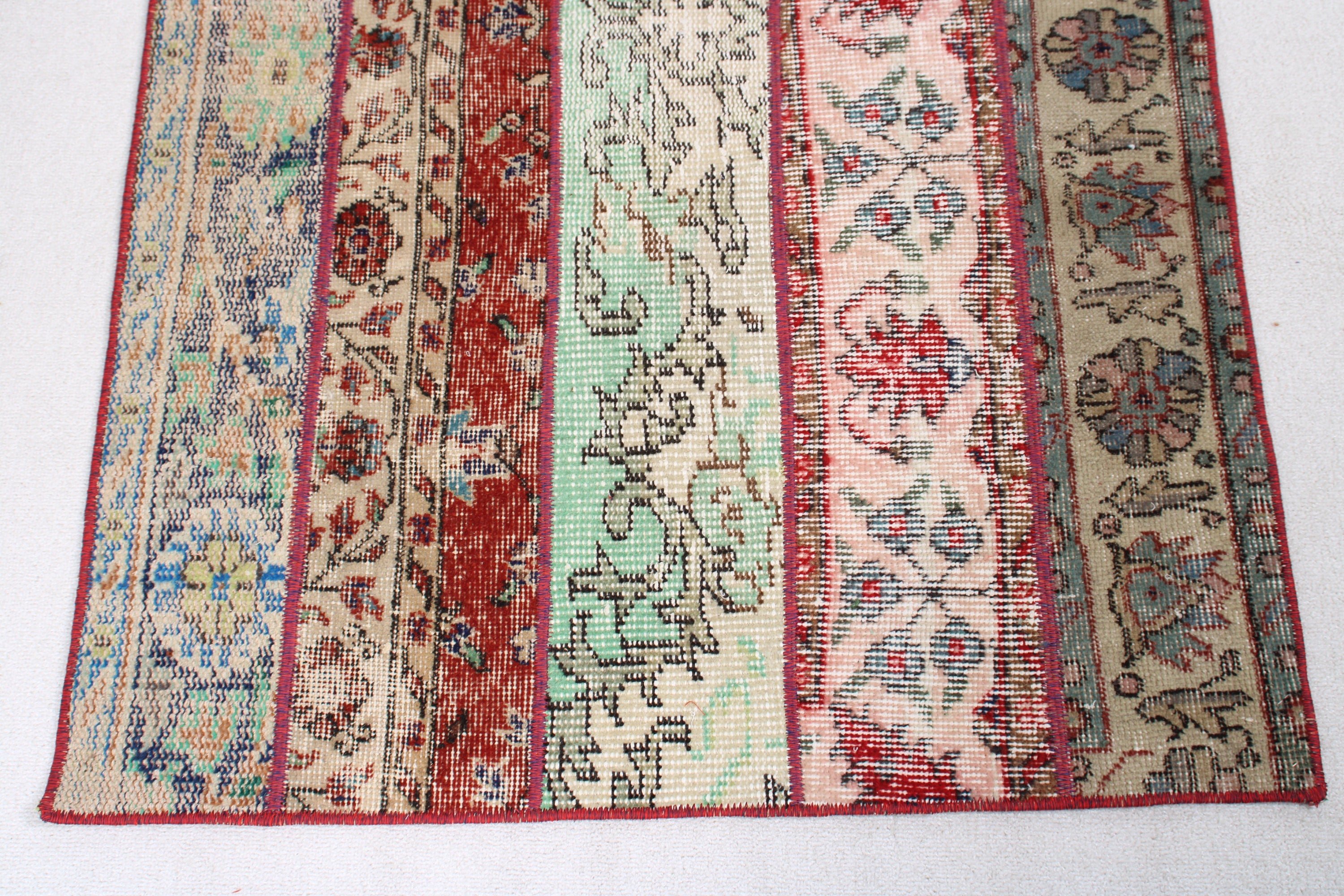 Cool Halılar, 2.9x4.6 ft Küçük Halılar, Ev Dekorasyonu Halısı, Vintage Halı, Yatak Odası Halısı, Türk Halıları, Yeşil Yer Halıları, Çocuk Halıları, Yün Banyo Paspas Halısı