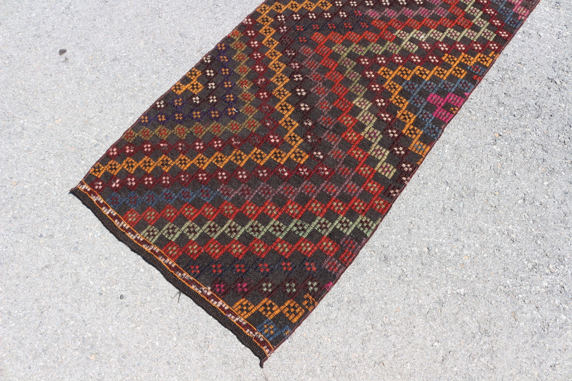 Koridor Halıları, Siyah Mutfak Halısı, Runner Halıları, Türk Halısı, Antika Halı, 2.6x8.3 ft Runner Halıları, Kilim, Vintage Halılar, Ev Dekorasyonu Halısı