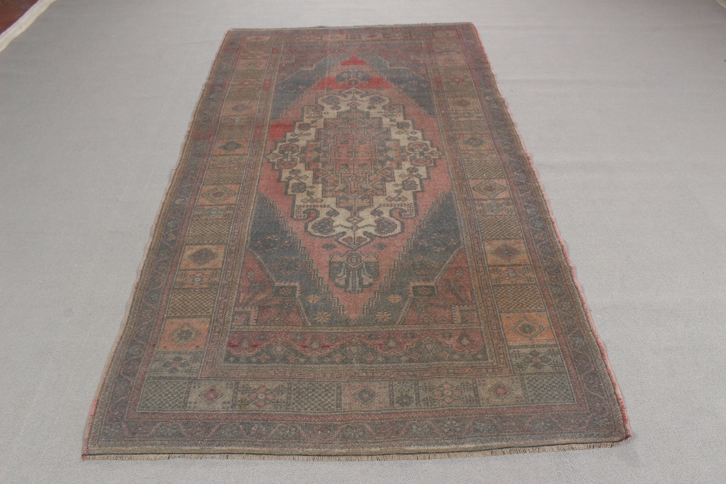 Floor Rugs, Antique Rug, Handwoven Rugs, Dining Room Rug, Luxury Rug, 4.3x8 ft Area Rugs, Vintage Rug, Red Statement Rug, Turkish Rug