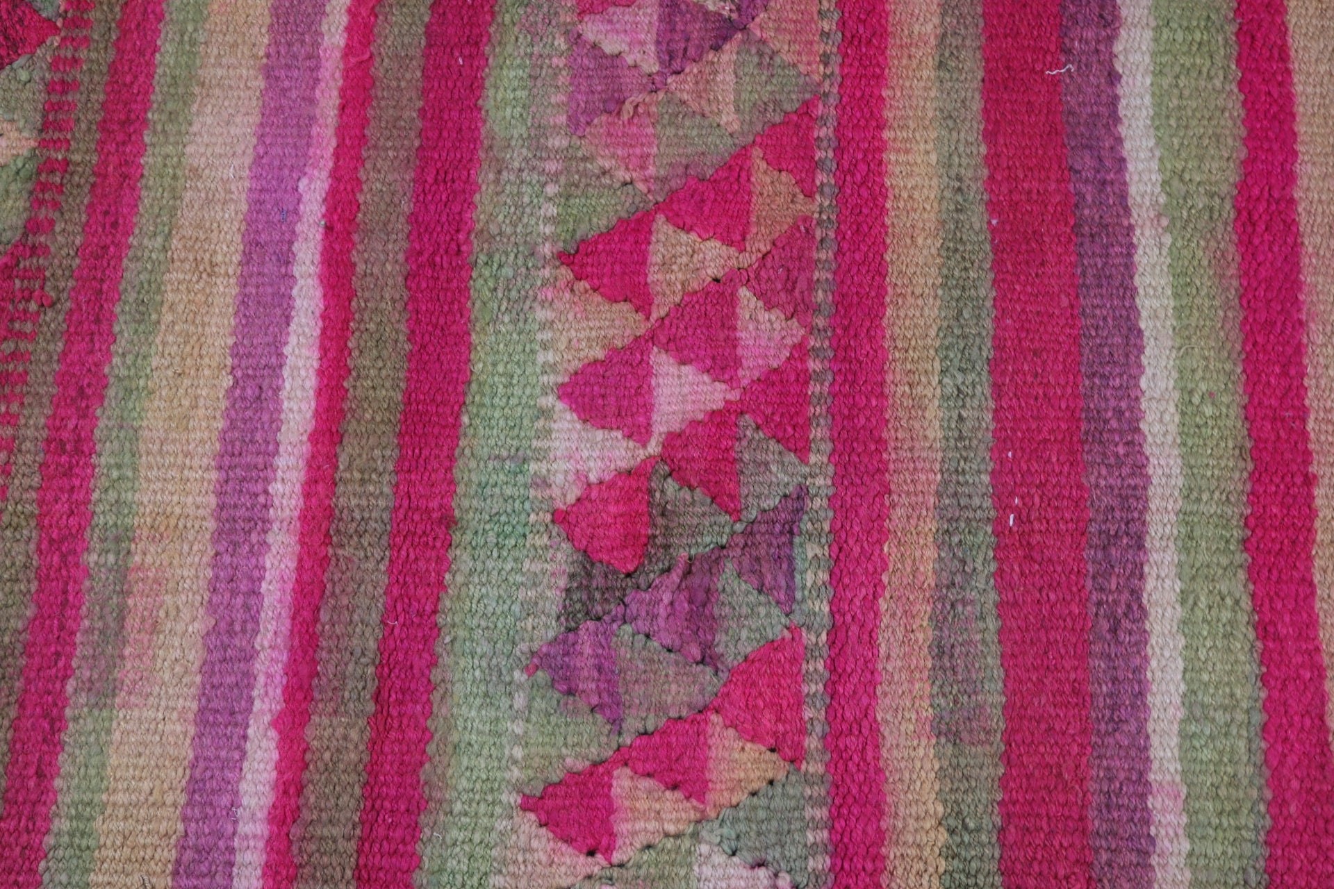 2.7x9.4 ft Runner Halı, Oushak Halıları, Uzun Yolluk Halısı, Vintage Runner Halıları, Modern Halılar, Vintage Halılar, Türk Halıları, Pembe Düz Dokuma Halı