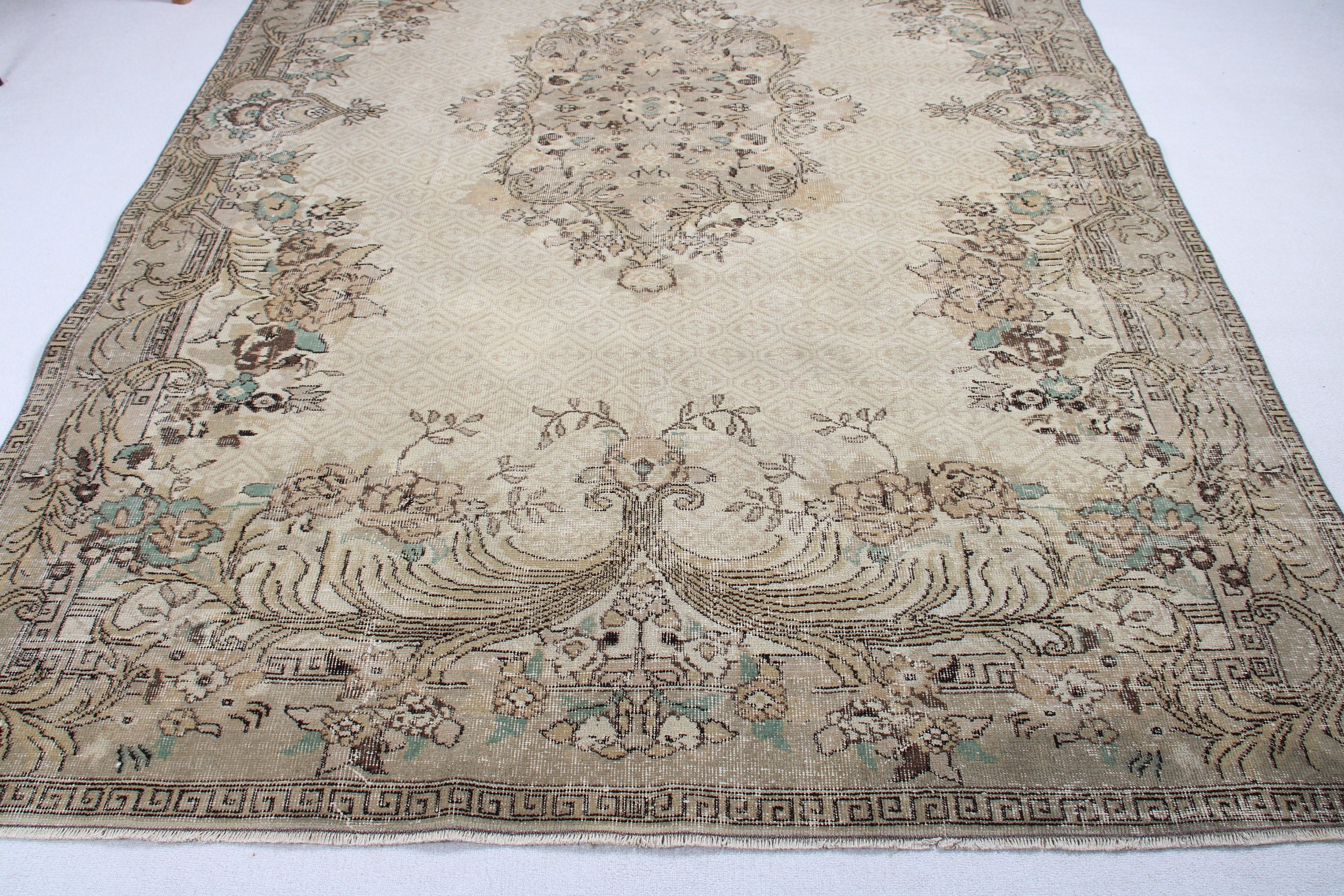 Oryantal Halı, Türk Halısı, Vintage Halılar, Mutfak Halıları, Yemek Odası Halıları, Bej Modern Halılar, 6,8x10,2 ft Büyük Halılar, Büyük Boho Halıları