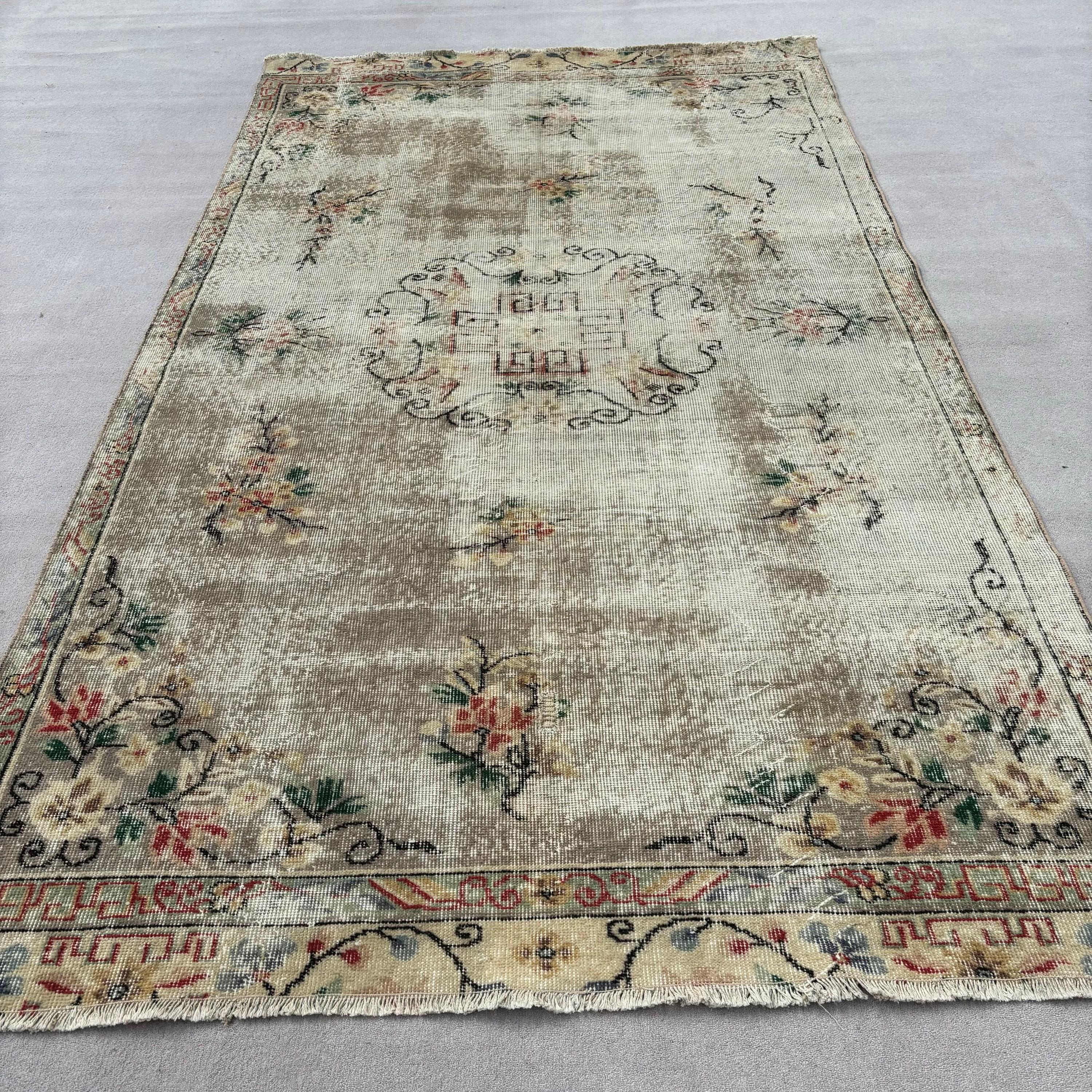 5.2x9 ft Büyük Halılar, Ev Dekorasyonu Halıları, Büyük Vintage Halılar, Oryantal Halılar, Türk Halısı, Vintage Halılar, Kahverengi Ev Dekor Halısı, Büyük Oushak Halıları