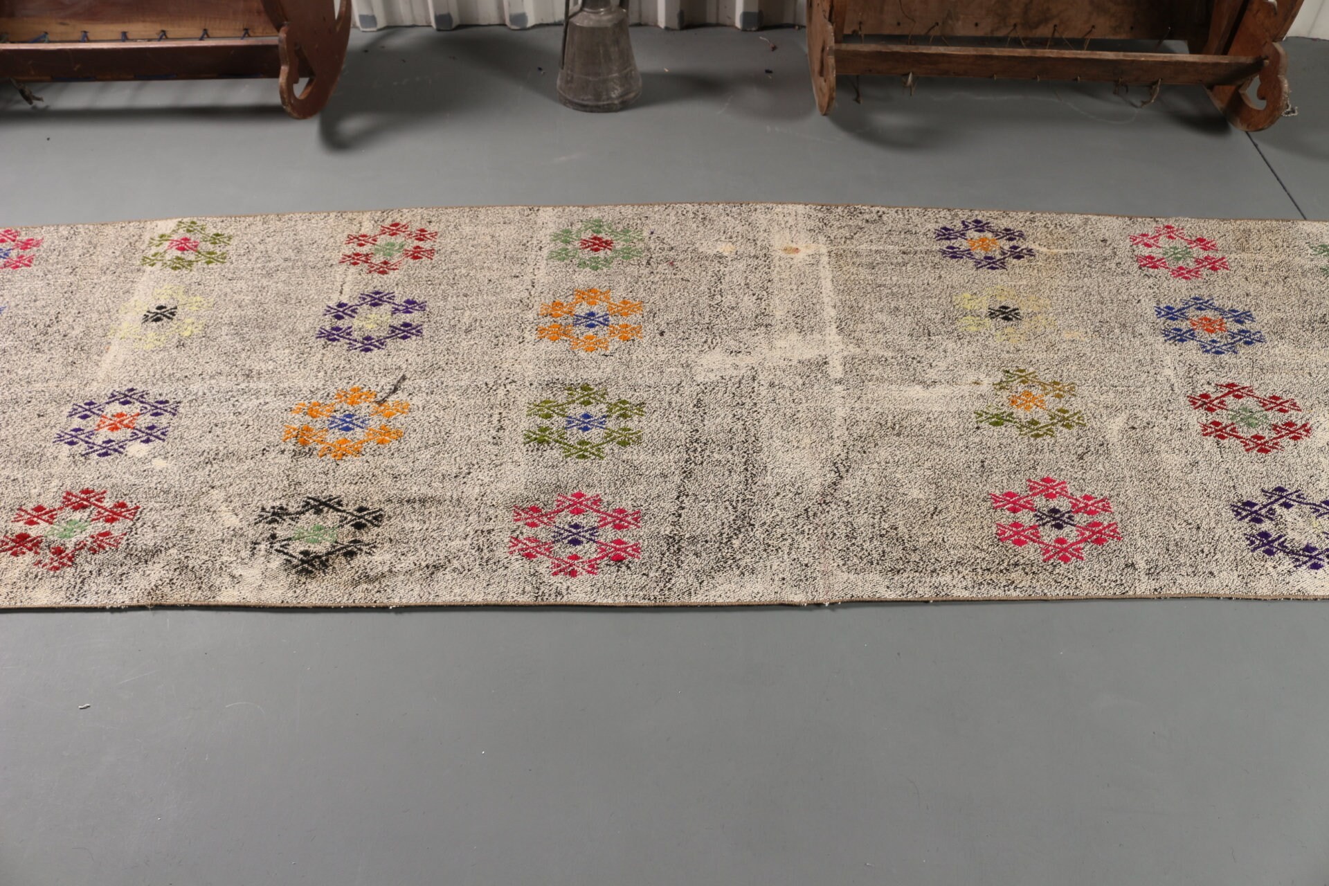 Koridor Halısı, Kilim, Mutfak Halısı, Yatak Odası Halısı, 3.1x8 ft Yolluk Halısı, Bej Oushak Halısı, Türk Halısı, Vintage Halı, Merdiven Halısı, Etnik Halı