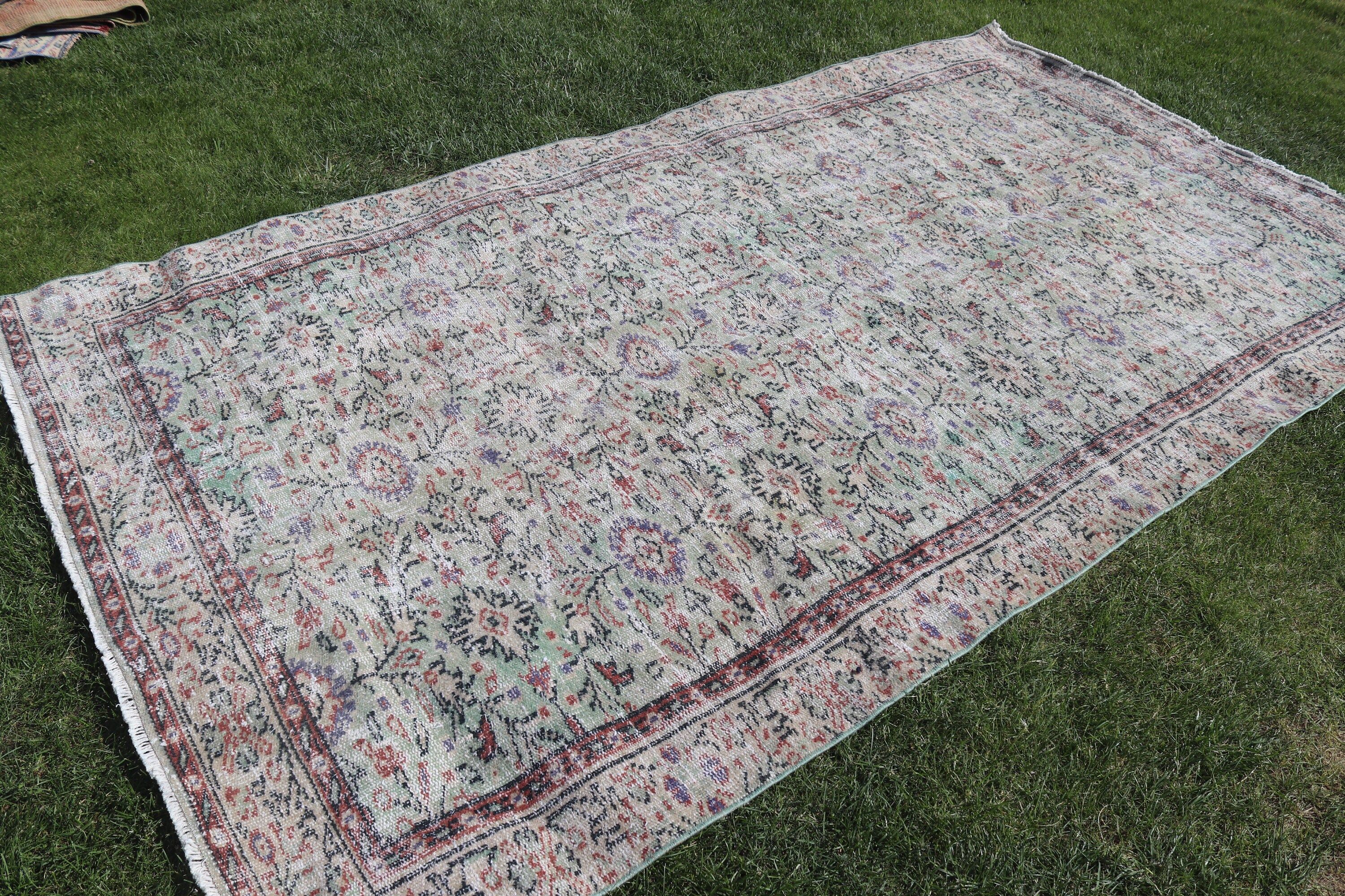 Rugs for Large Oushak, Green Luxury Rugs, Antique Rugs, Turkish Rugs, Dining Room Rugs, Vintage Rug, Bedroom Rugs, 5.5x9.7 ft Large Rugs