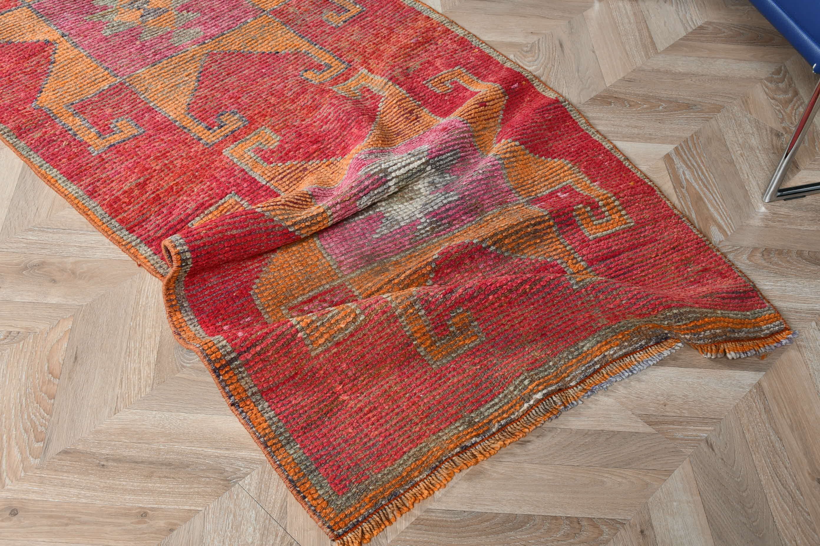 Yer Halıları, Türk Halısı, 2.9x9.4 ft Runner Halısı, Koridor Halıları, Vintage Halılar, Pembe Ev Dekor Halısı, Yatak Odası Halısı, Koridor Halısı, Göçebe Halıları