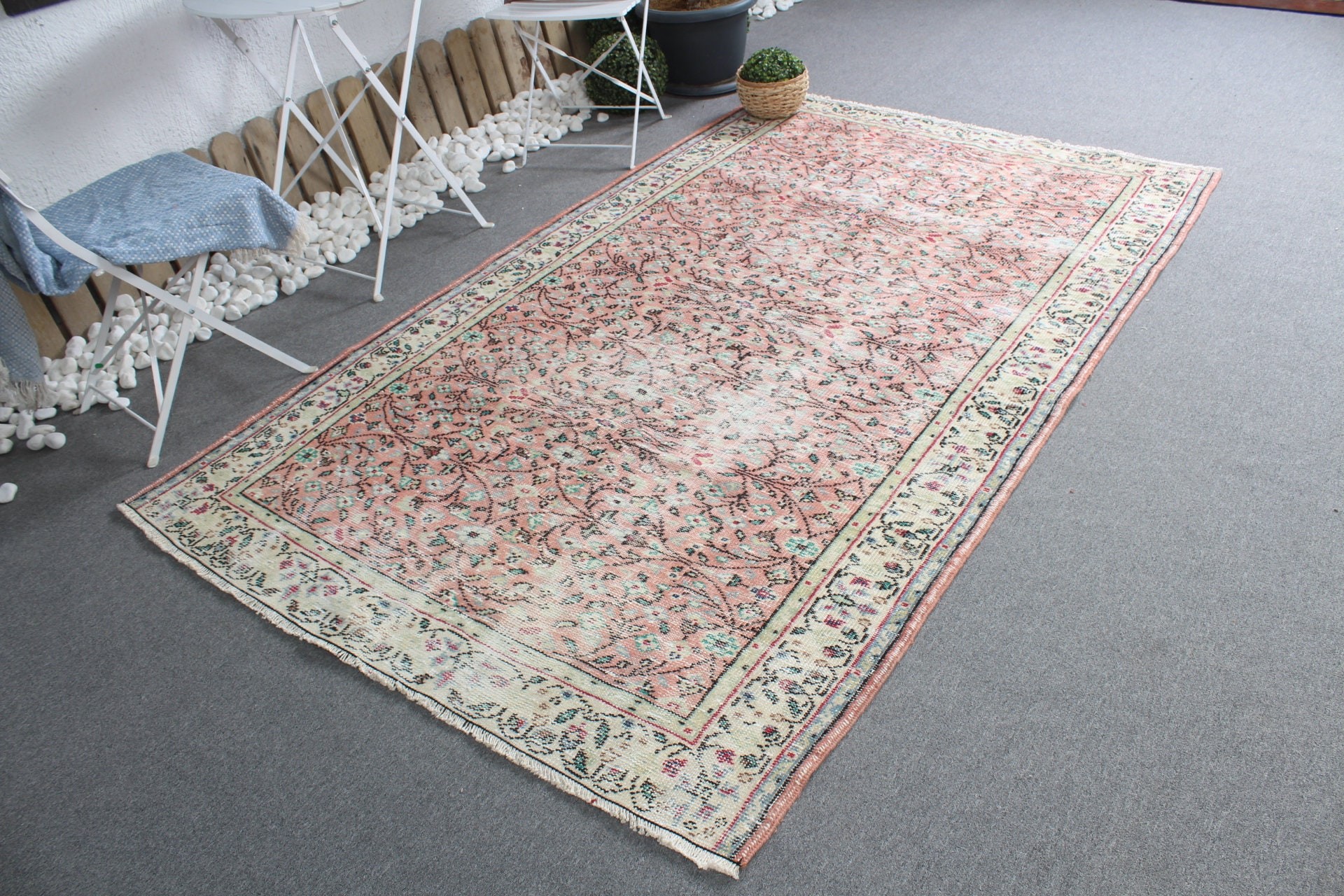 Parlak Halı, Oturma Odası Halısı, 4,9x8,2 ft Büyük Halılar, Yer Halısı, Havalı Halı, Pembe Fas Halısı, Vintage Halılar, Türk Halısı, Yemek Odası Halıları