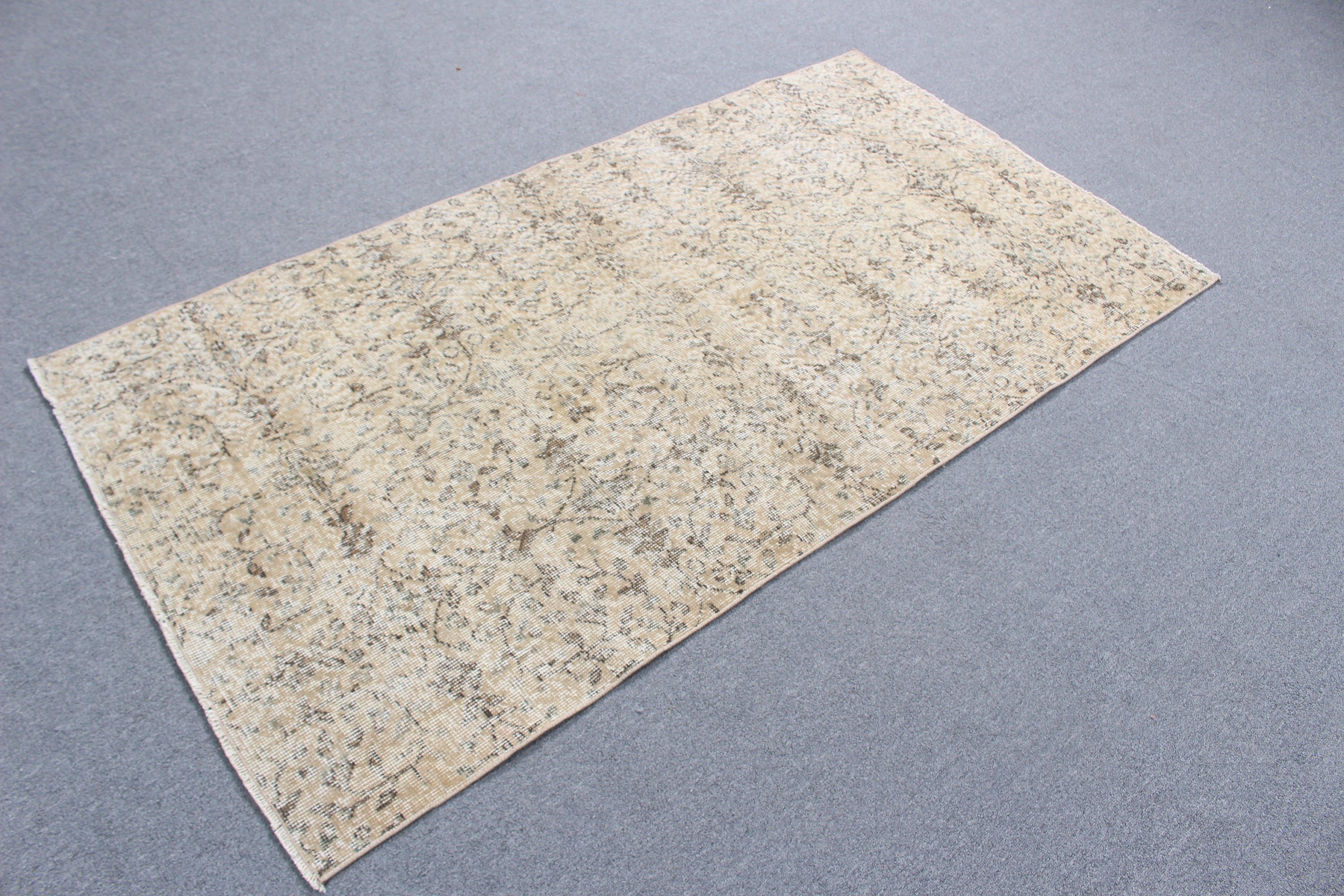 Vintage Accent Rug, Turkish Rugs, Bedroom Rugs, Luxury Rugs, Vintage Rugs, Boho Rug, 3.3x6.2 ft Accent Rug, Beige Luxury Rug