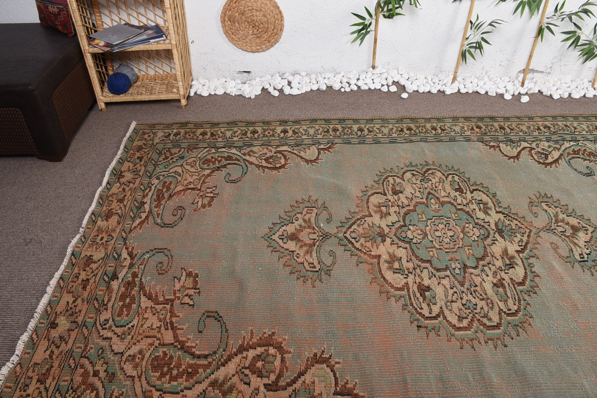 Living Room Rug, Distressed Rug, Rugs for Living Room, 6.1x9 ft Large Rug, Turkish Rug, Antique Rugs, Salon Rug, Vintage Rug, Kitchen Rugs