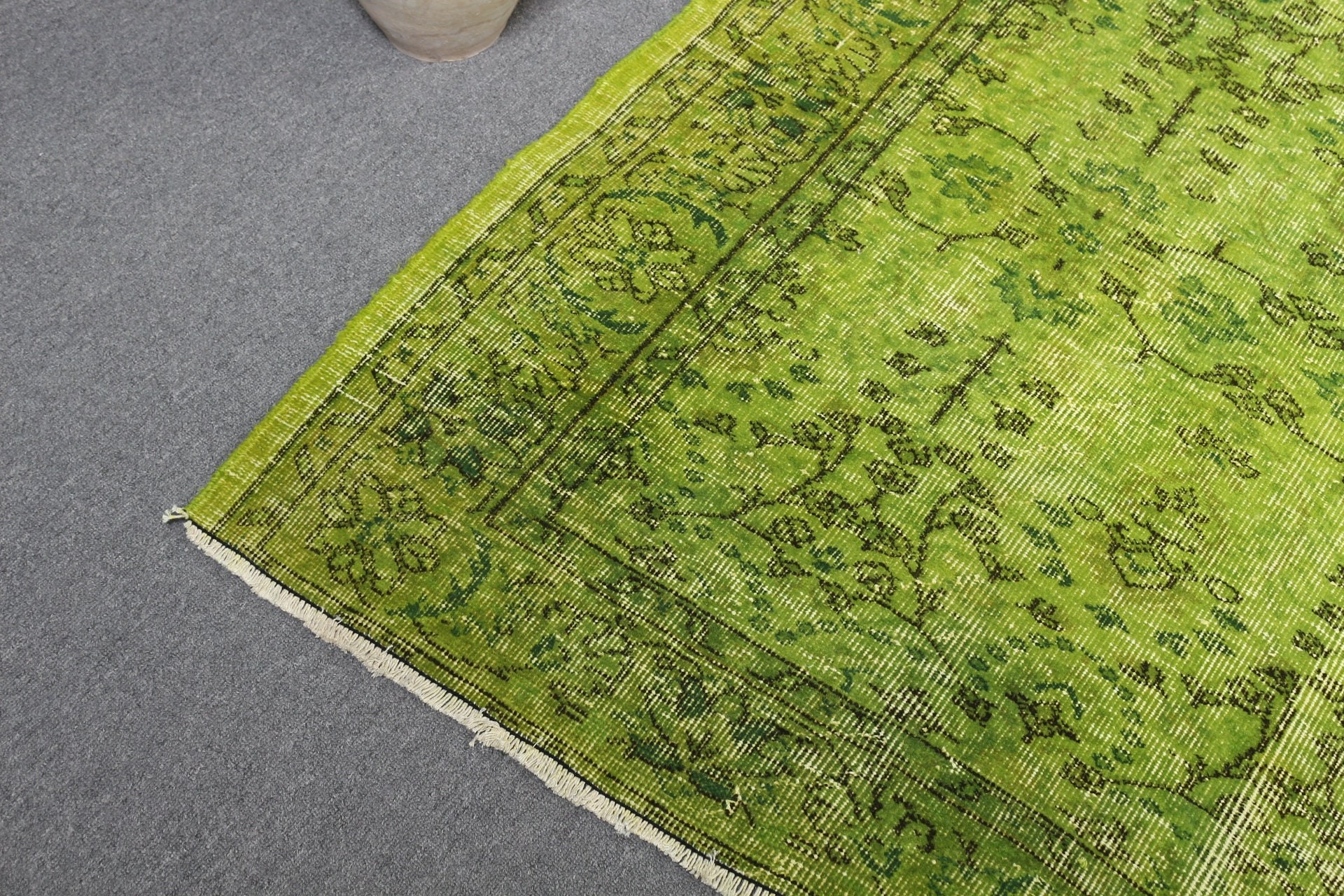 Green Oriental Rugs, 5.5x9.3 ft Large Rugs, Living Room Rug, Turkish Rugs, Vintage Rugs, Bedroom Rugs, Anatolian Rug