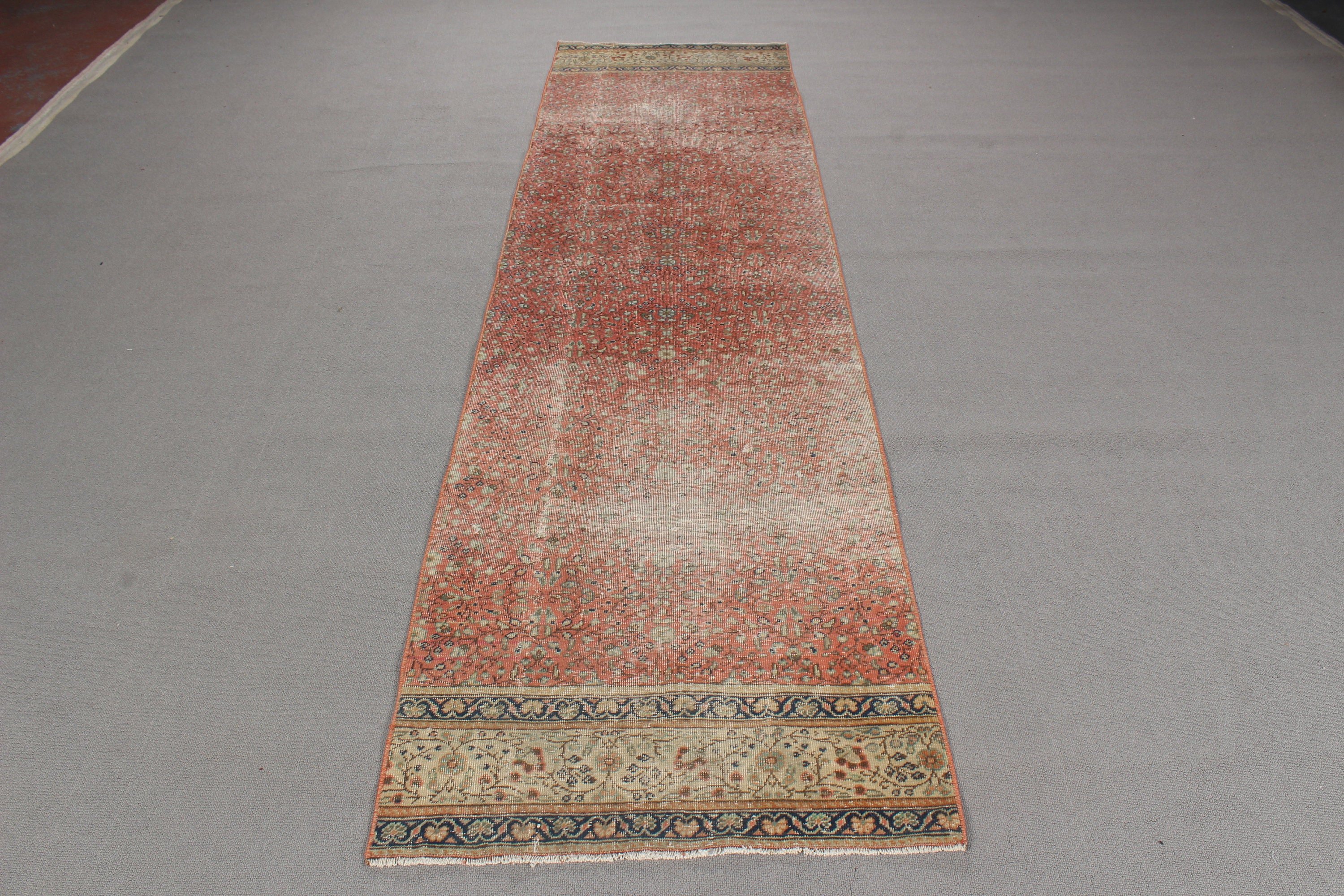 Boho Halı, Geometrik Halı, Türk Halıları, Beni Ourain Runner Halıları, 2.5x9.3 ft Runner Halısı, Vintage Halı, Anadolu Halıları, Bej Anadolu Halısı