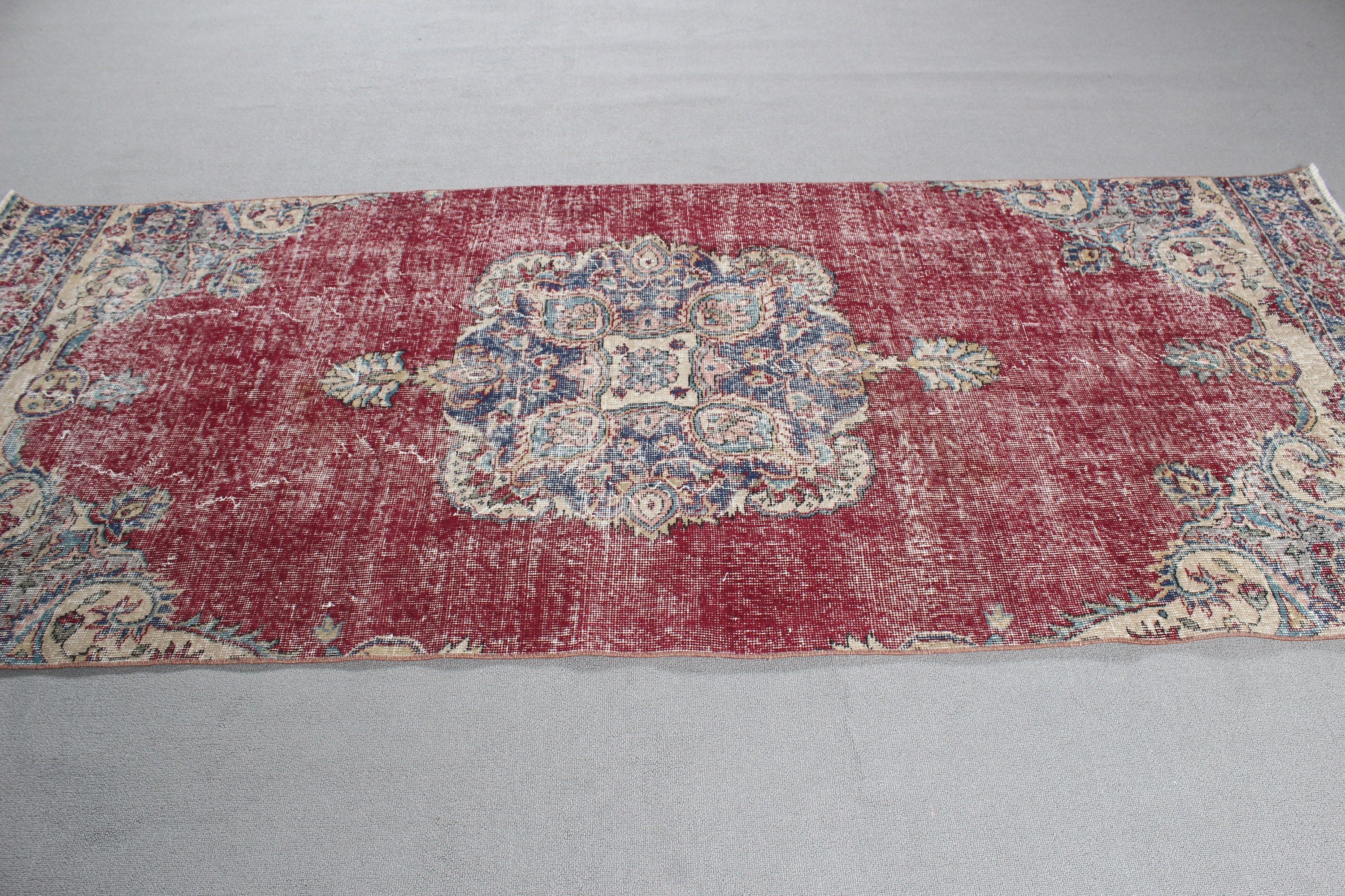 Vintage Rugs, Outdoor Rug, Floor Rug, Dining Room Rug, Turkish Rugs, 3.6x8.6 ft Area Rug, Purple Oriental Rug, Flatweave Rug