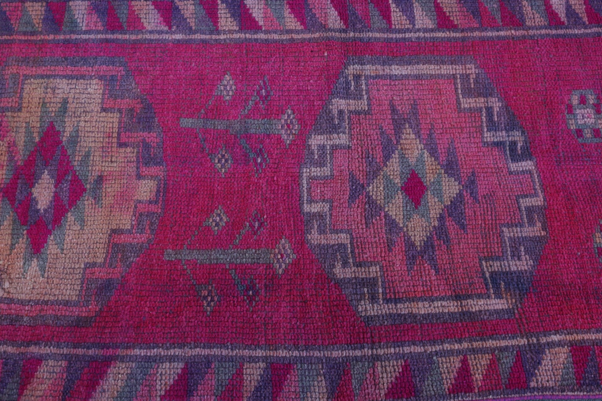 Turkish Rug, Kitchen Rug, Vintage Rug, Pink Home Decor Rugs, Antique Rug, Oriental Rug, Stair Rugs, Nomadic Rug, 2.6x11.7 ft Runner Rug