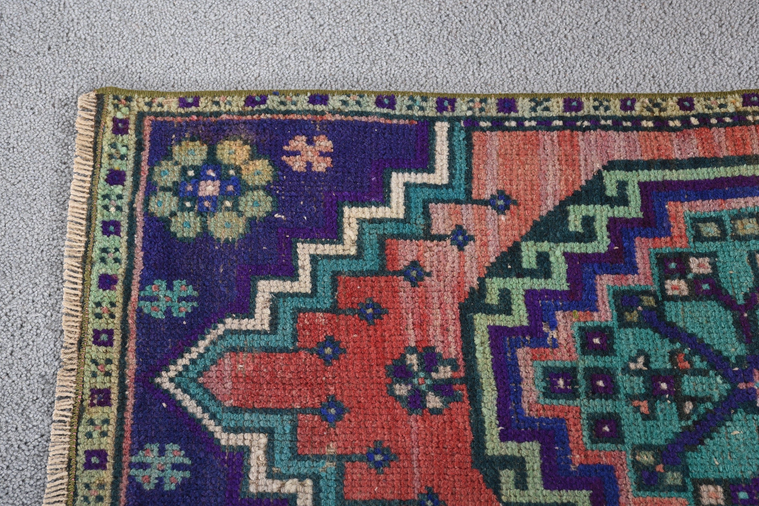 Vintage Halı, Ev Dekor Halısı, Sevimli Halı, Oryantal Halılar, Banyo Halısı, 1.5x2.9 ft Küçük Halılar, Mutfak Halıları, Türk Halısı, Mavi Ev Dekor Halıları