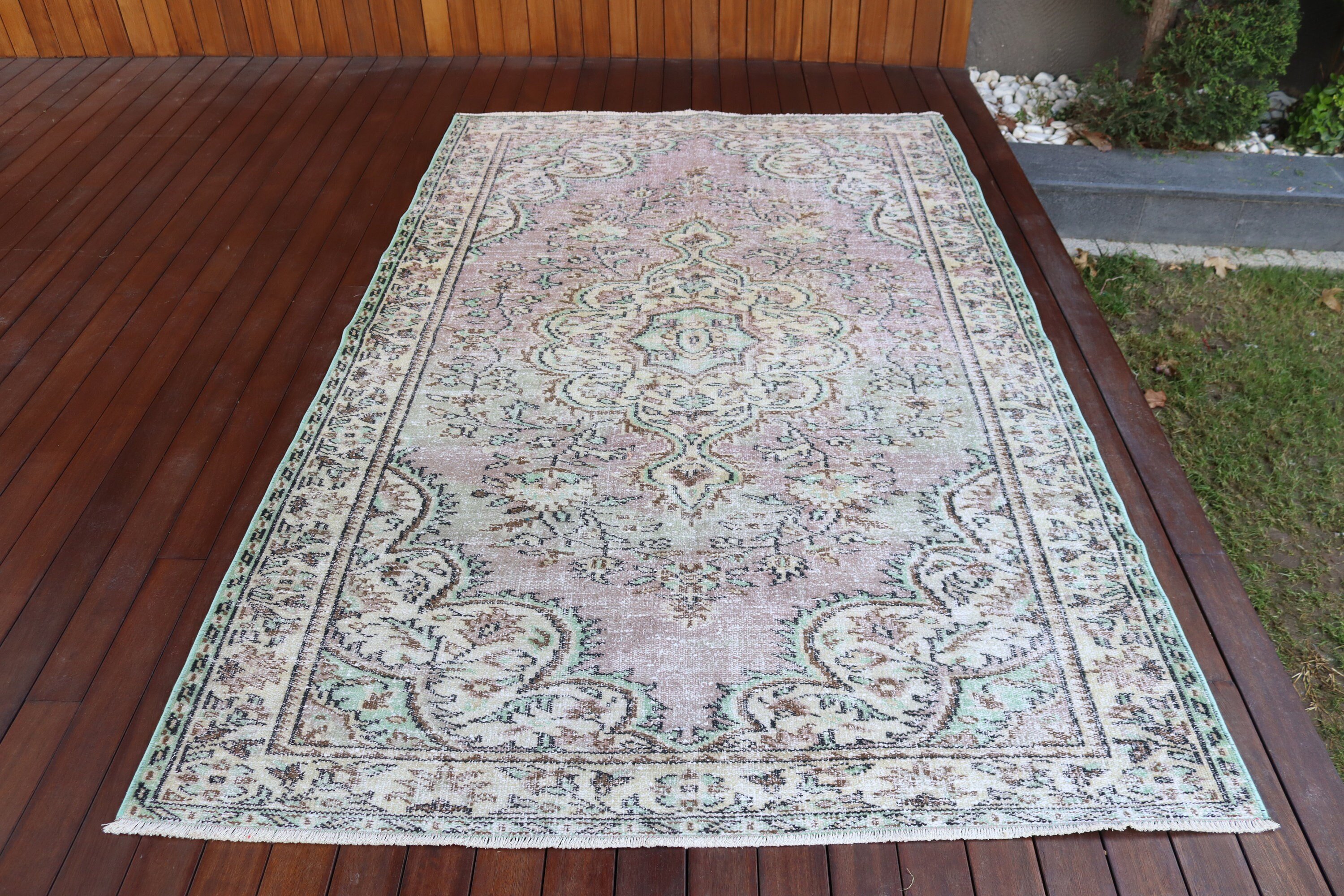 Vintage Halılar, Oturma Odası Halıları, Mor Soğuk Halı, 5,2x8,1 ft Büyük Halılar, Türk Halıları, Büyük Oushak Halıları, Anadolu Halısı, Antika Halılar