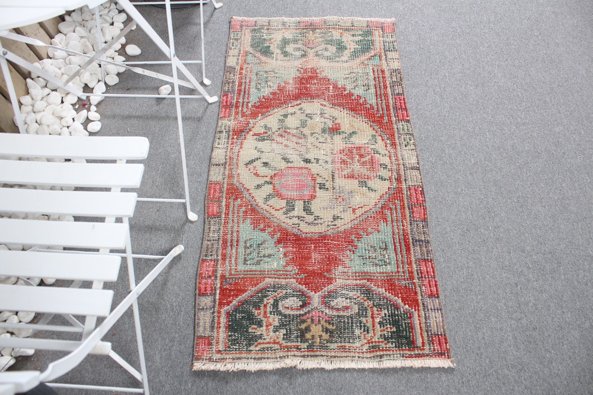 Kırmızı 2x4.1 ft Küçük Halı, Yatak Odası Halıları, Duvara Asılı Halı, Vintage Halı, Çocuk Halıları, Türk Halısı, Mutfak Halıları, Estetik Halılar