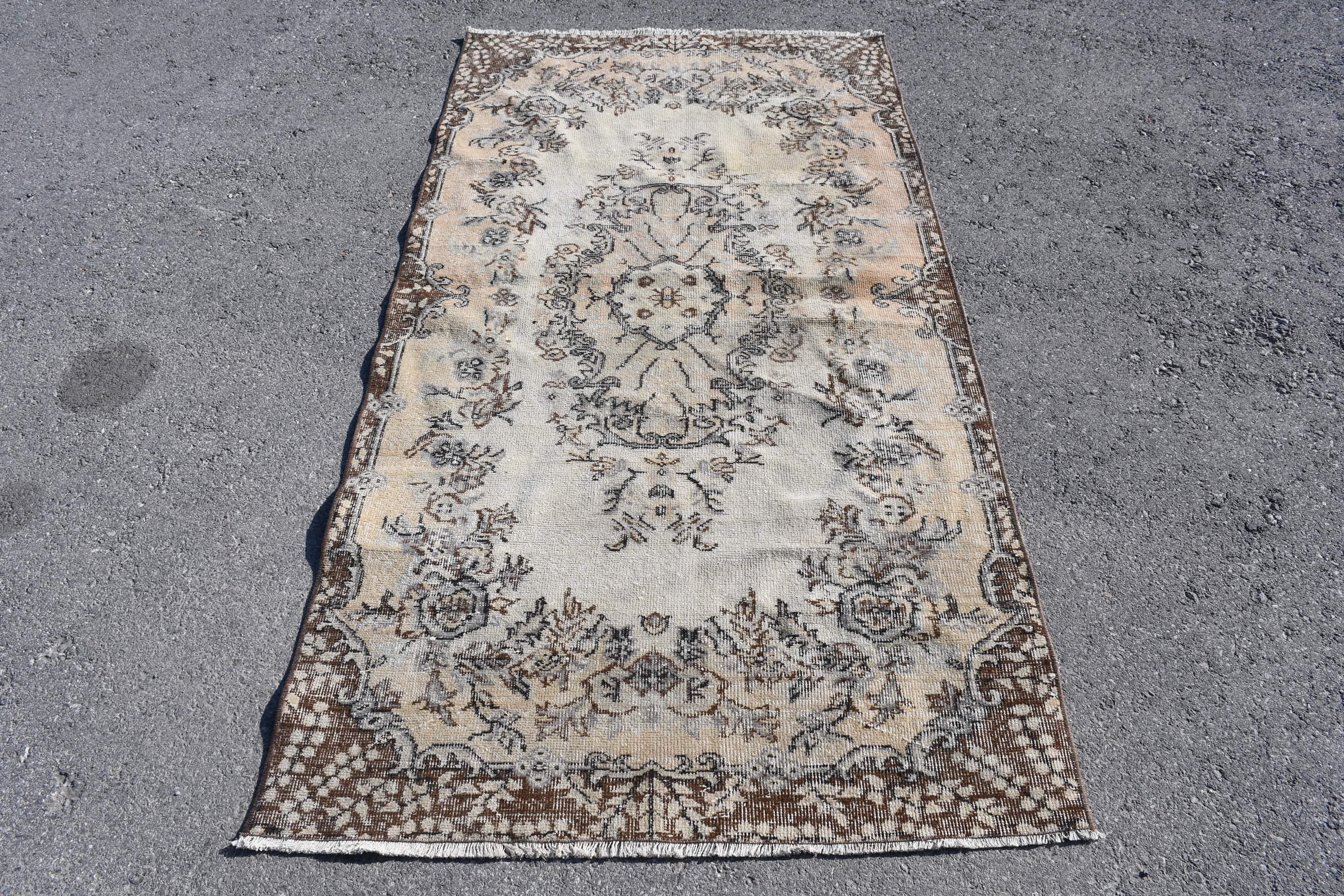 Vintage Halı, Çocuk Odası Halıları, Türk Halısı, Oryantal Halılar, Çocuk Odası Halıları, Kahverengi Yatak Odası Halısı, Sessiz Halı, 3,5x6,7 ft Vurgulu Halılar