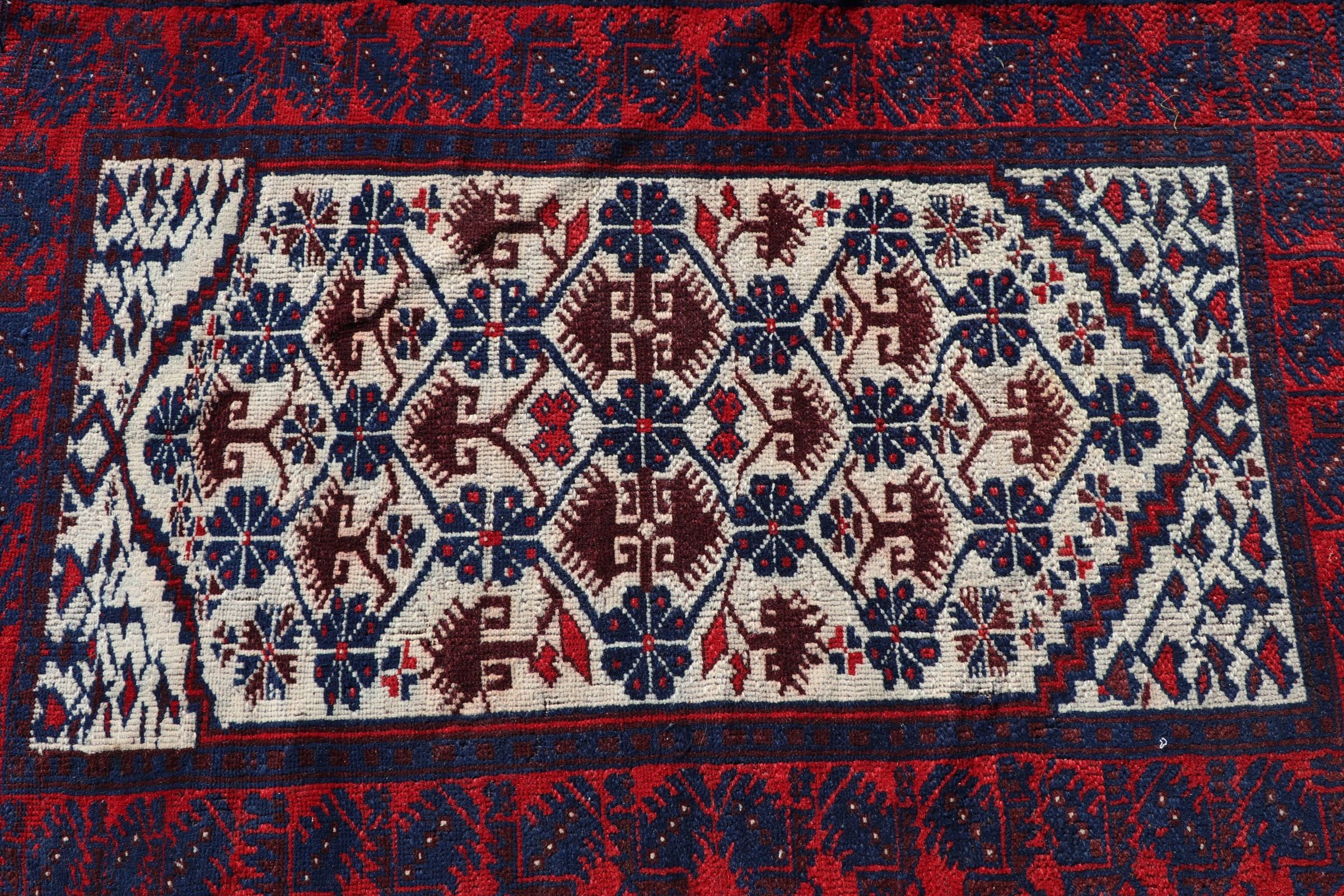 Turkish Rug, Rugs for Entry, Vintage Rug, Moroccan Rug, Kitchen Rug, Entry Rug, Oriental Rug, Red  2.5x3.6 ft Small Rug
