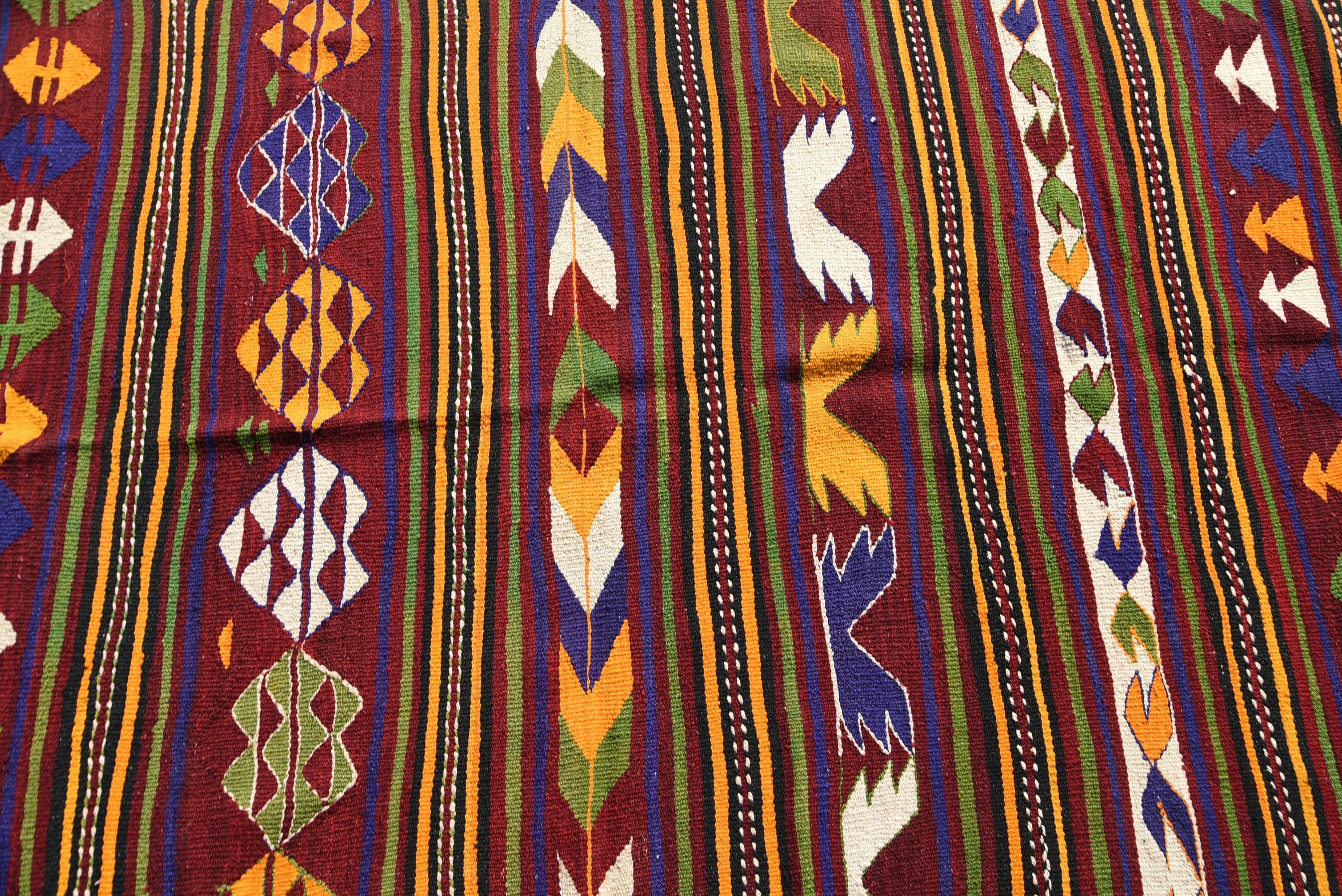 Kitchen Rug, Rugs for Living Room, Floor Rug, Vintage Rug, Kilim, Nomadic Rug, Antique Rugs, Turkish Rug, Bedroom Rug, 4.3x8.6 ft Area Rug