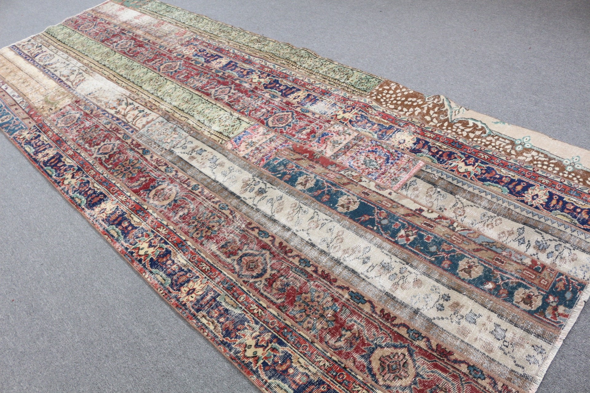 Koridor Halısı, Kahverengi Oryantal Halı, 4.9x12.5 ft Runner Halısı, Türk Halıları, Yün Halısı, Koridor Halısı, Oryantal Halısı, Koşucu Halıları, Vintage Halılar