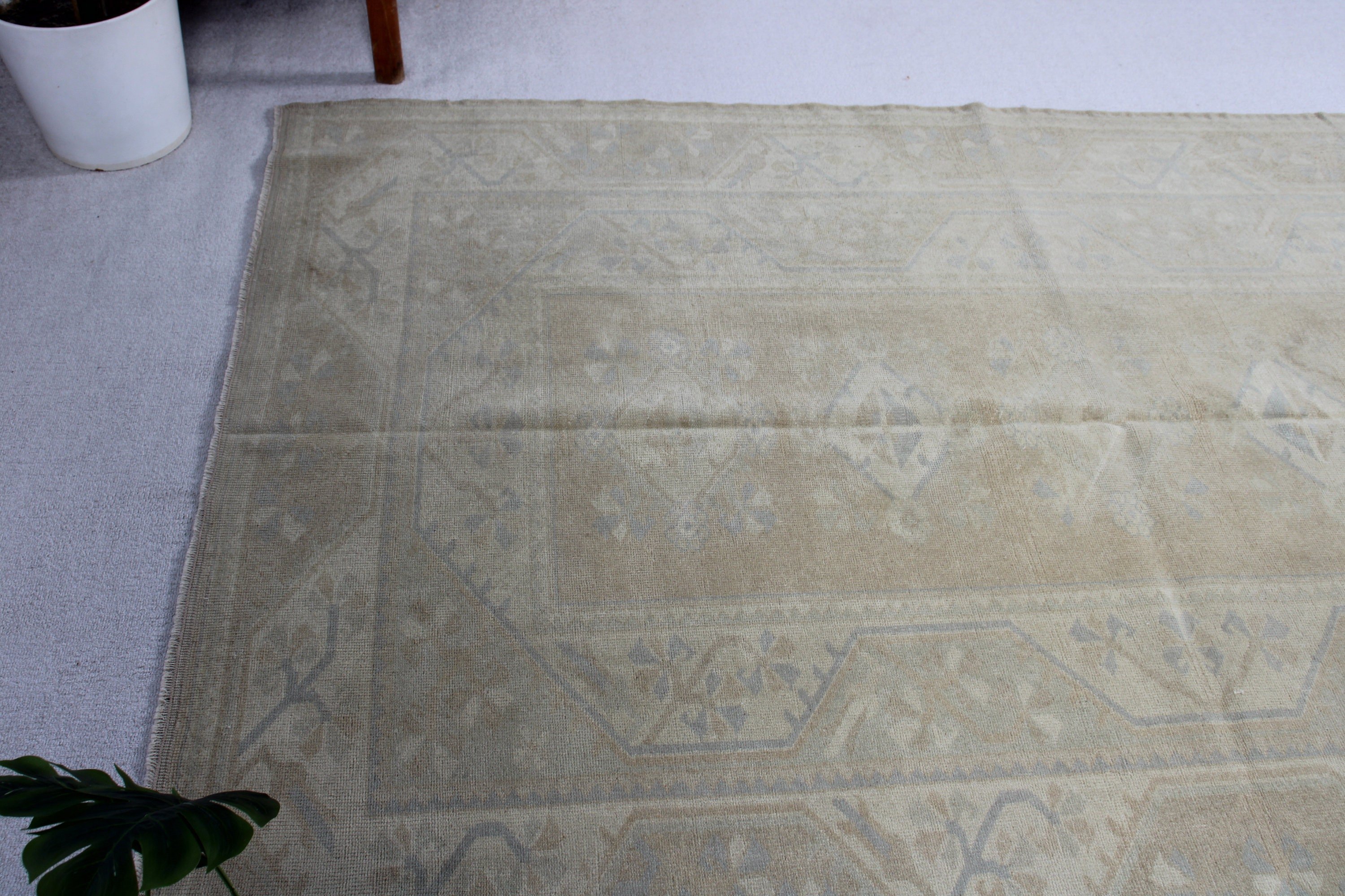 Türk Halıları, Yeşil Anadolu Halıları, Düz Dokuma Halılar, Yatak Odası Halısı, Vintage Halı, Oturma Odası Halıları, Vintage Alan Halıları, 5x7,9 ft Alan Halısı