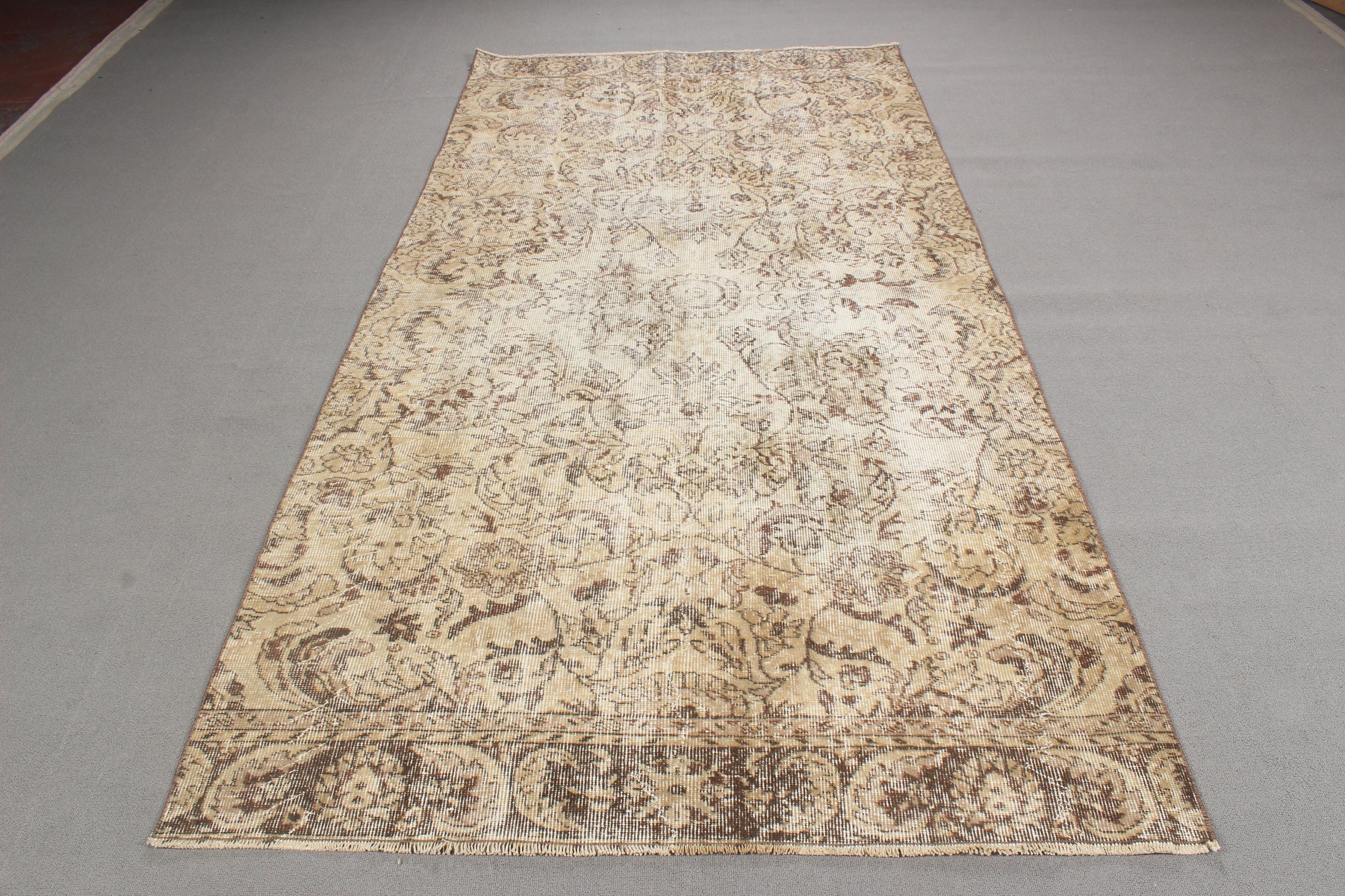 Kitchen Rugs, Geometric Rug, Turkish Rug, Vintage Rug, Modern Rugs, Oriental Rugs, Dining Room Rug, Beige Floor Rugs, 4.5x8.8 ft Area Rugs