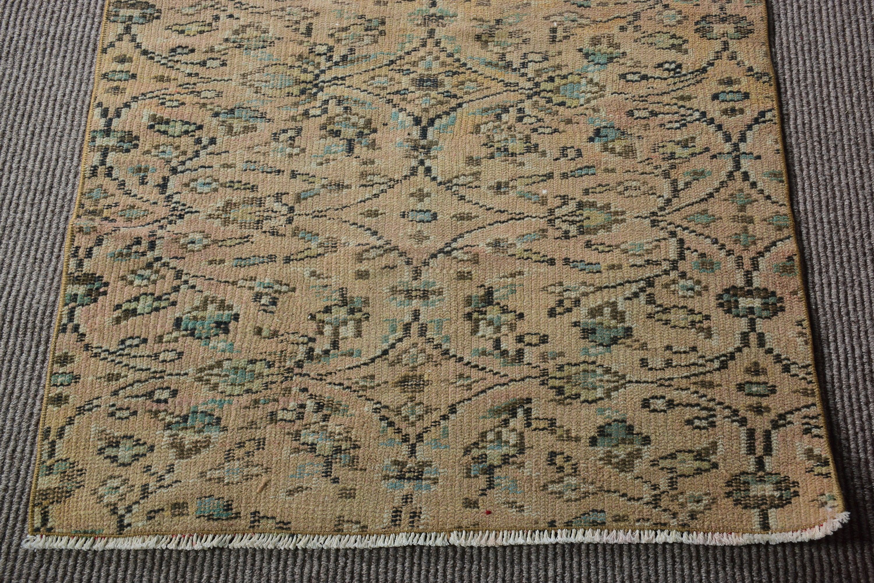 Havalı Halılar, Vintage Halı, Modern Halı, Yer Halısı, Kahverengi Yün Halılar, Türk Halıları, 2.6x6.6 ft Runner Halıları, Koridor Halısı, Beni Ourain Runner Halıları