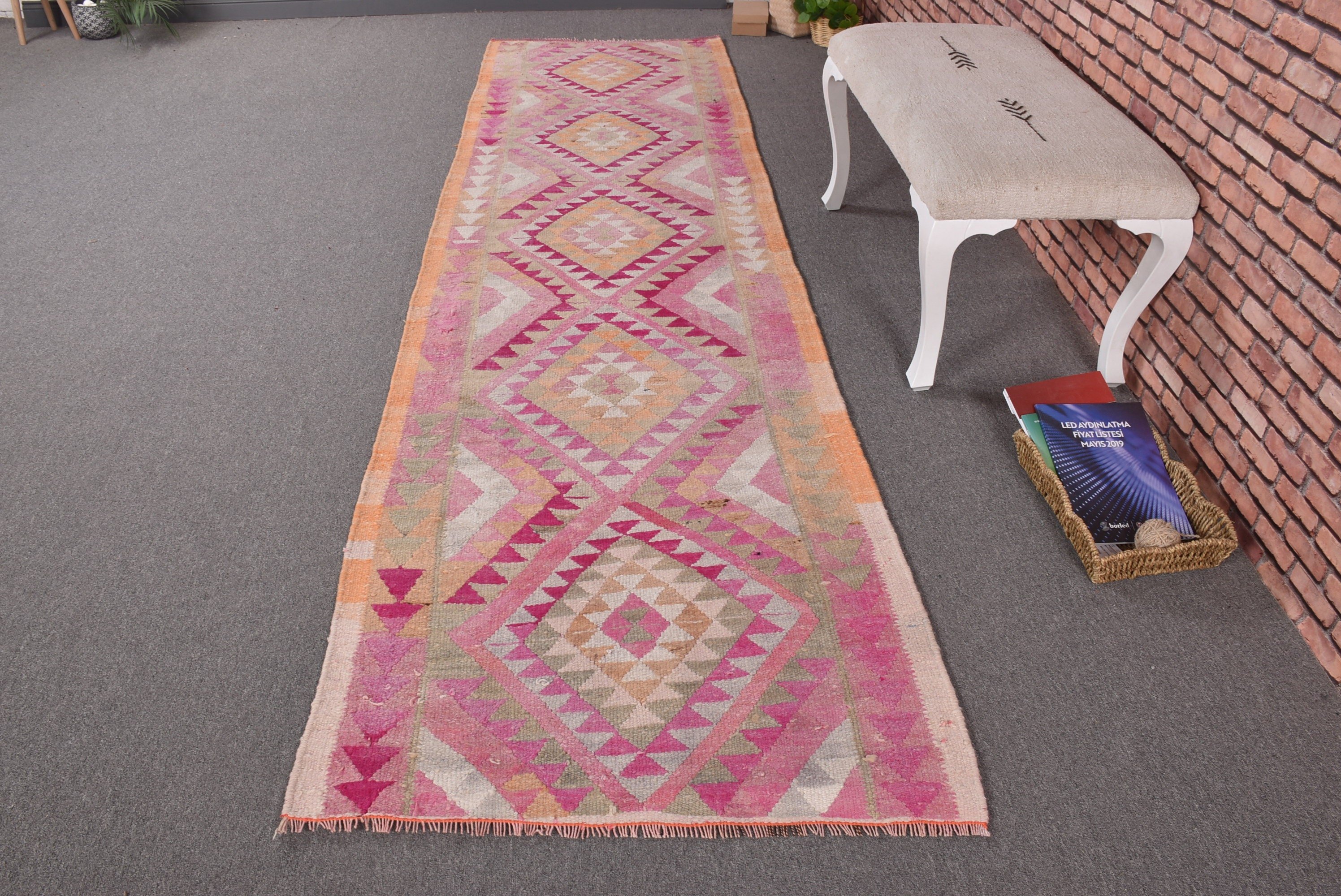 Ev Dekorasyonu Halıları, Mutfak Halıları, Turuncu Yatak Odası Halıları, 3.1x10.4 ft Runner Halıları, Vintage Halı, Türk Halısı, Modern Halılar, Beni Ourain Runner Halısı