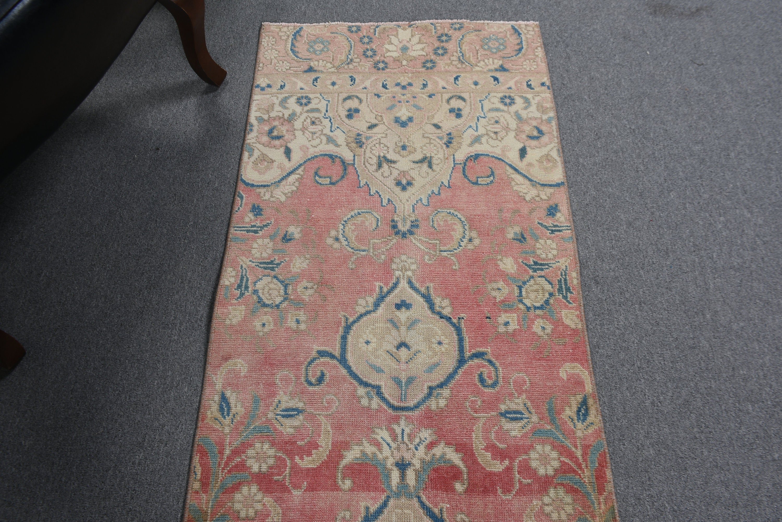 Vintage Halılar, Kırmızı Fas Halıları, 2.1x9.4 ft Runner Halıları, Türk Halısı, Anadolu Halısı, Beni Ourain Runner Halısı, Yer Halıları