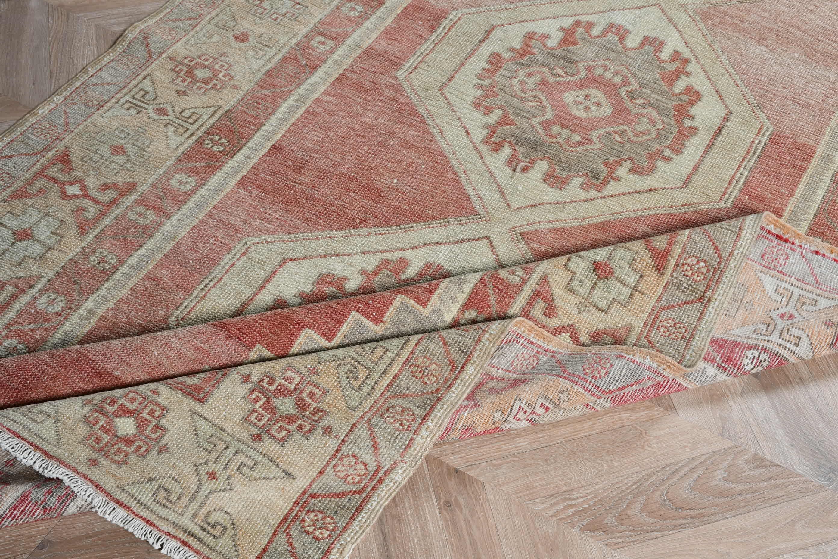 Anatolian Rugs, Turkish Rug, 4.2x8.6 ft Area Rug, Indoor Rug, Beige Moroccan Rug, Rugs for Bedroom, Nursery Rug, Vintage Rug