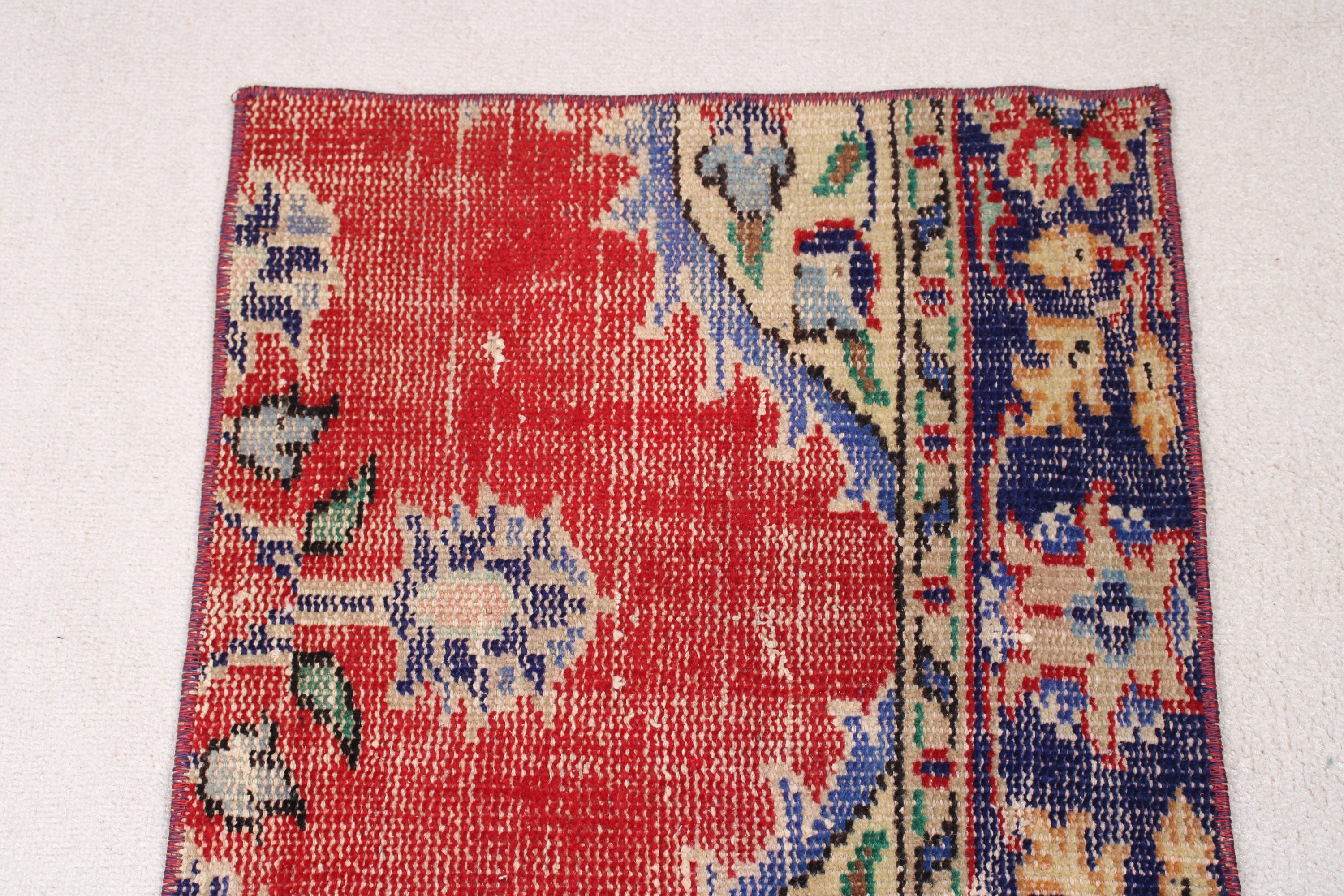 Bedroom Rugs, Vintage Rug, 1.6x3.2 ft Small Rug, Rugs for Bath, Luxury Rugs, Kitchen Rugs, Red Modern Rugs, Turkish Rug, Moroccan Rug