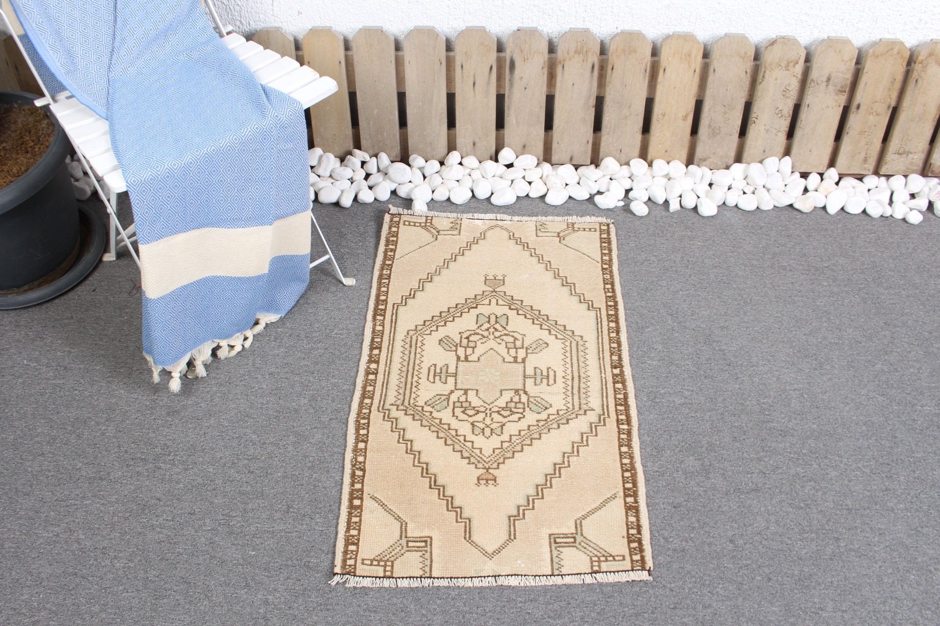 1.7x2.7 ft Small Rug, Nursery Rugs, Entry Rug, Vintage Rugs, Rugs for Nursery, Turkish Rugs, Beige Anatolian Rug, Cool Rug, Anatolian Rug