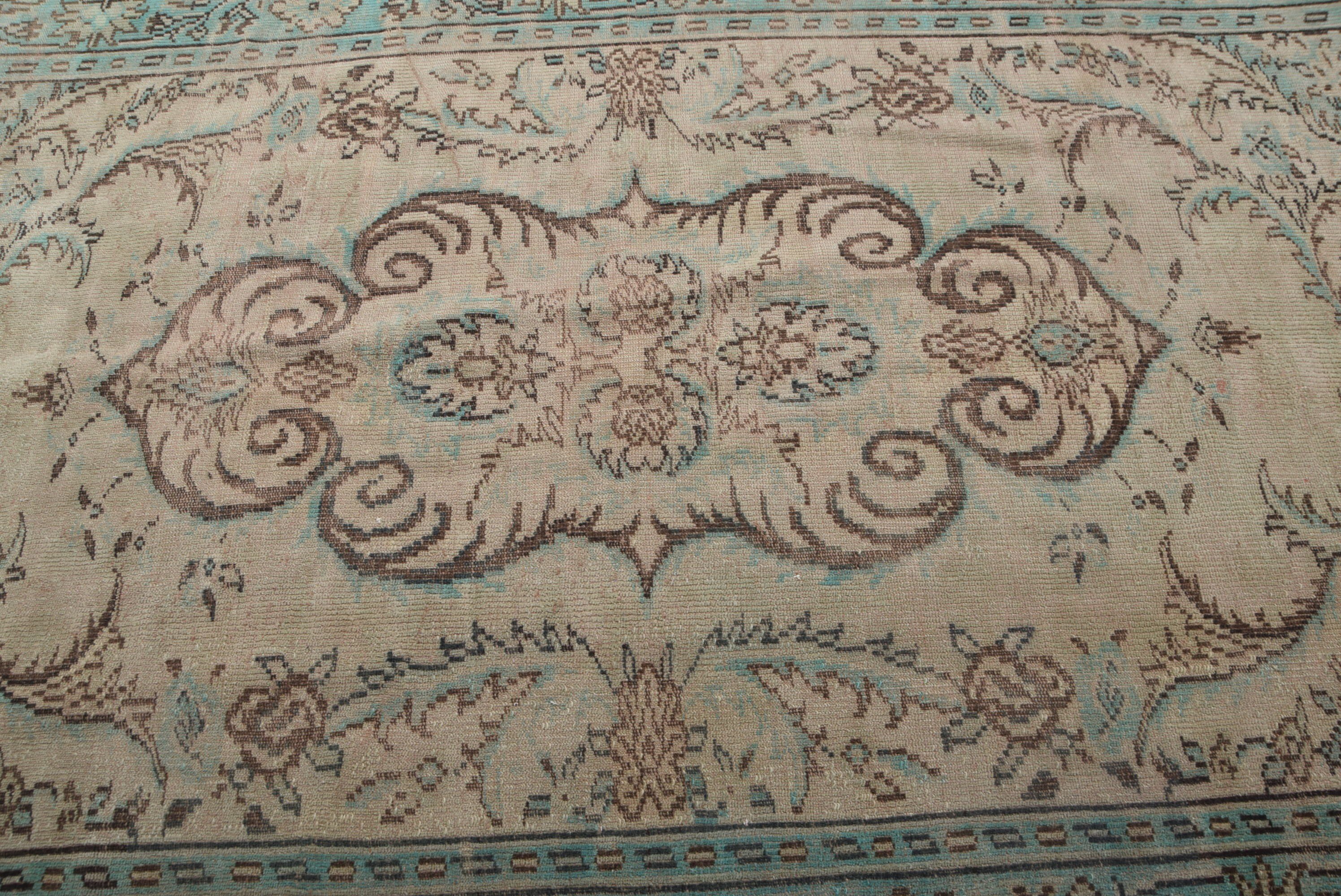 Living Room Rug, 5.8x9.1 ft Large Rug, Rugs for Salon, Vintage Rug, Wool Rug, Salon Rugs, Green Floor Rug, Antique Rug, Turkish Rugs
