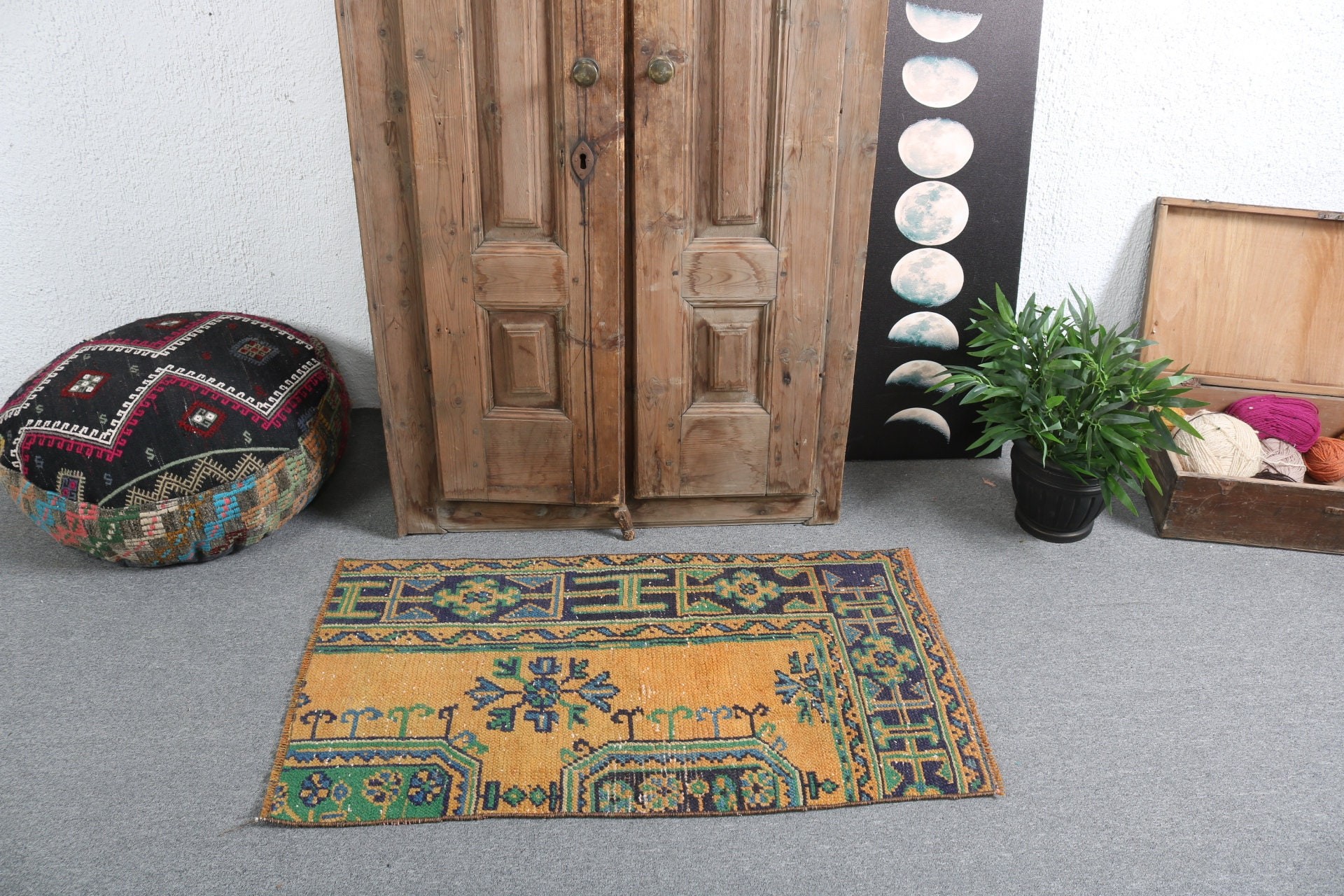 Kabile Halısı, Banyo Halıları, Sarı Mutfak Halıları, Modern Halılar, Türk Halıları, Fas Halıları, Vintage Halı, 2x3,5 ft Küçük Halılar, Duvara Asılı Halılar