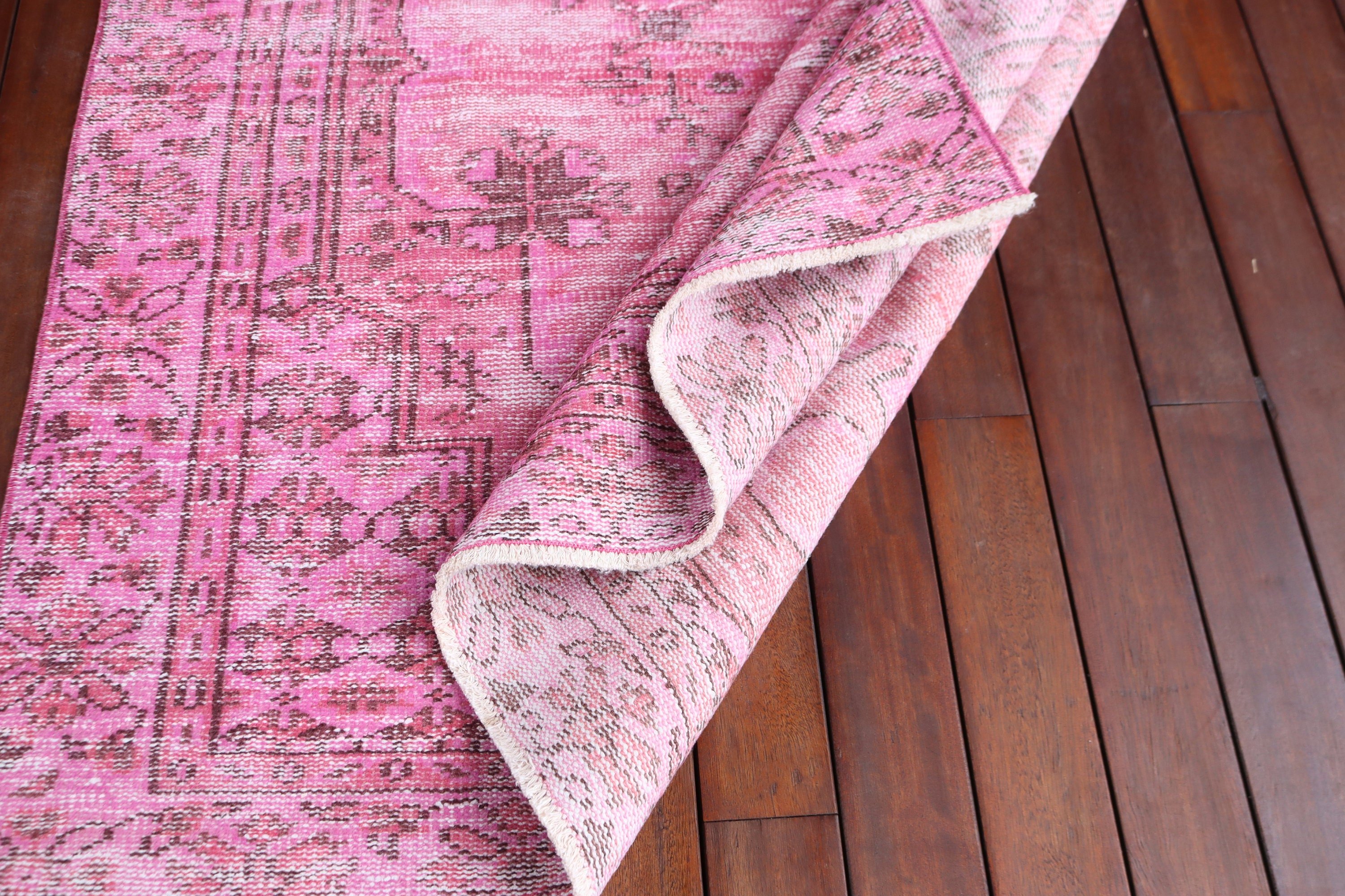 4,7x8,9 ft Büyük Halılar, Büyük Boho Halıları, Pembe El Dokuma Halı, Vintage Halı, Nötr Halı, Türk Halısı, Oryantal Halılar, Oturma Odası Halıları