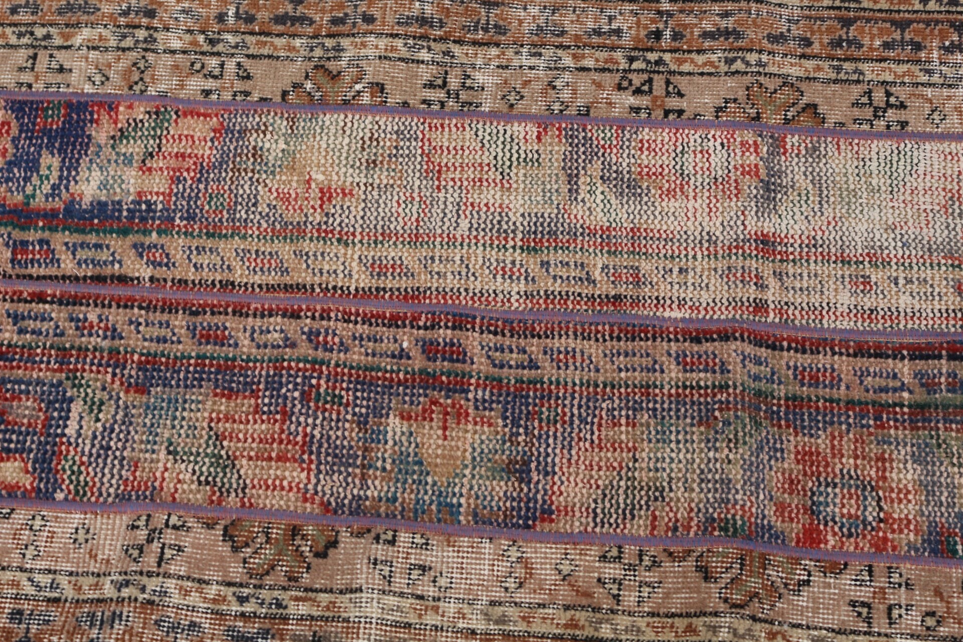 Türk Halıları, Kahverengi Yün Halı, 2.2x4.3 ft Küçük Halı, Banyo Halısı, Havalı Halı, Yatak Odası Halısı, Mutfak Halıları, Vintage Halılar, Ev Dekorasyonu Halısı