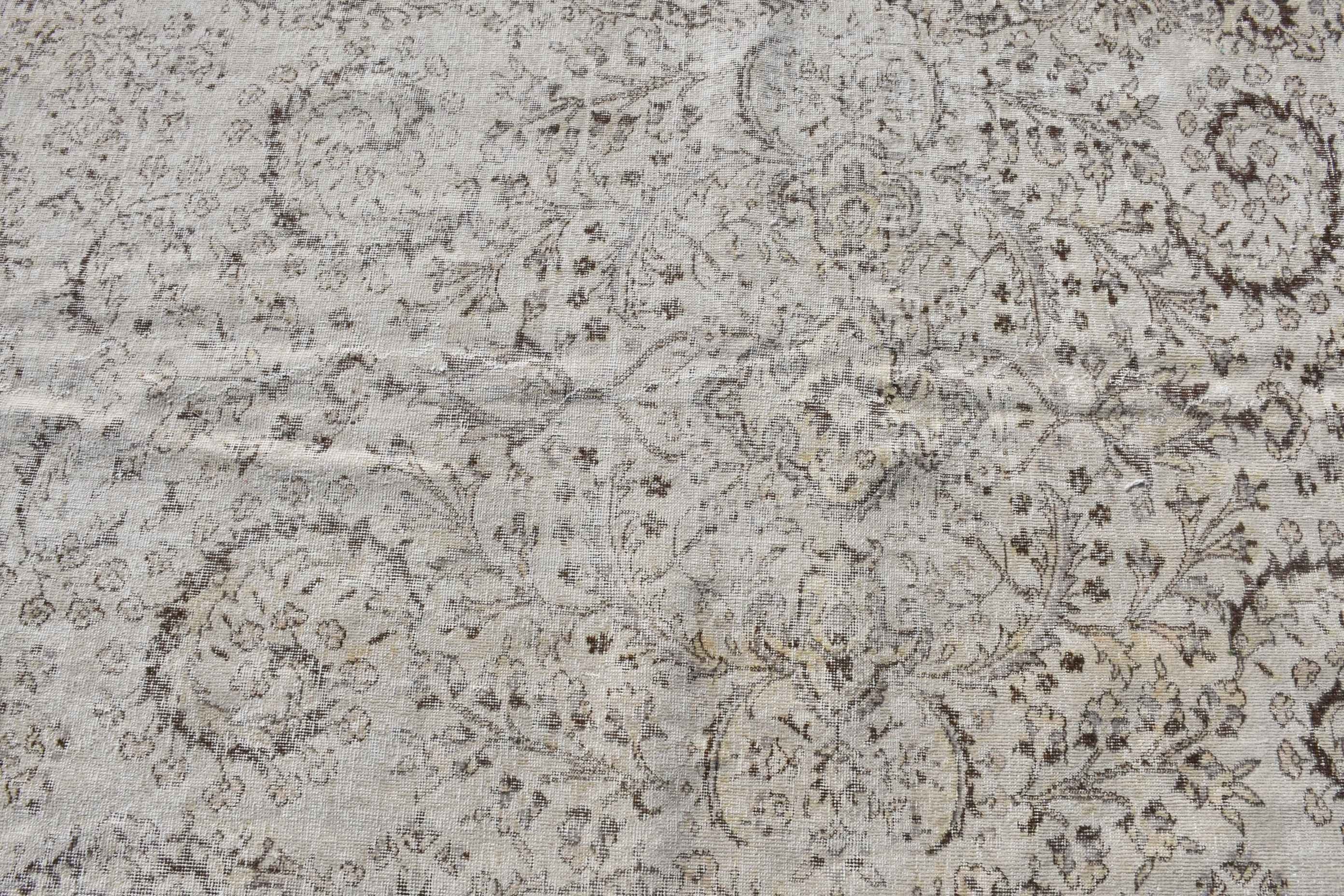 Living Room Rug, Oushak Rugs, Antique Rug, Beige  6.5x9.6 ft Large Rugs, Ethnic Rugs, Salon Rugs, Turkish Rug, Vintage Rug
